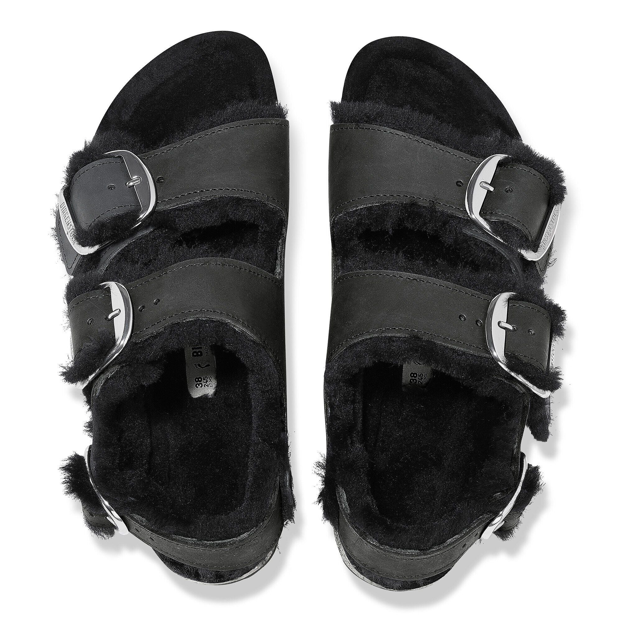 Milano Big Buckle Shearling Natural Leather Oiled