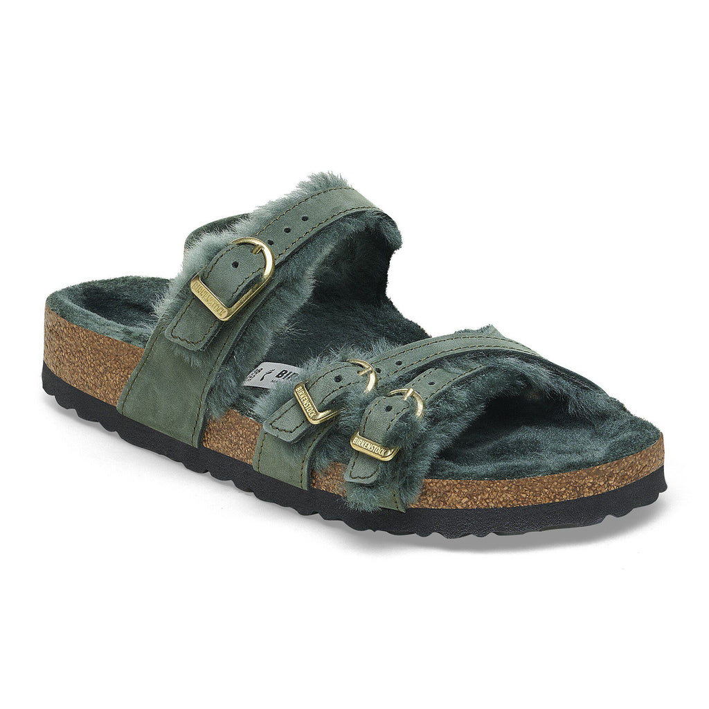 Franca Shearling Nubuck Leather Thyme