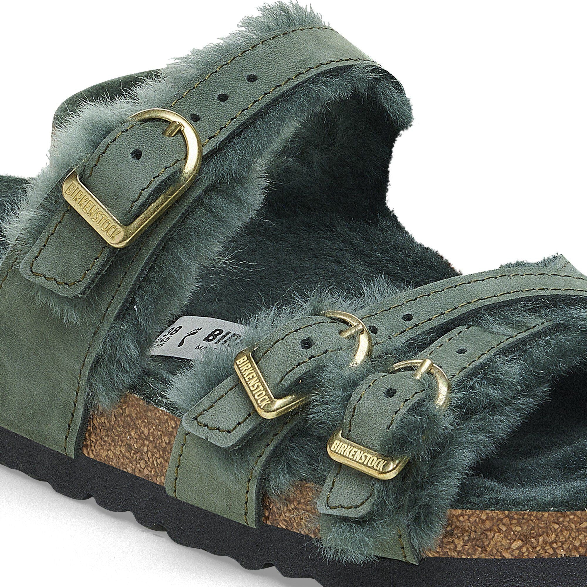 Franca Shearling Nubuck Leather Thyme