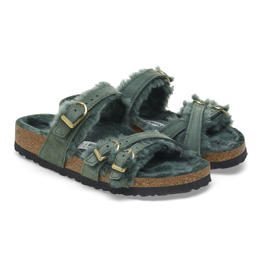 Franca Shearling Nubuck Leather Thyme