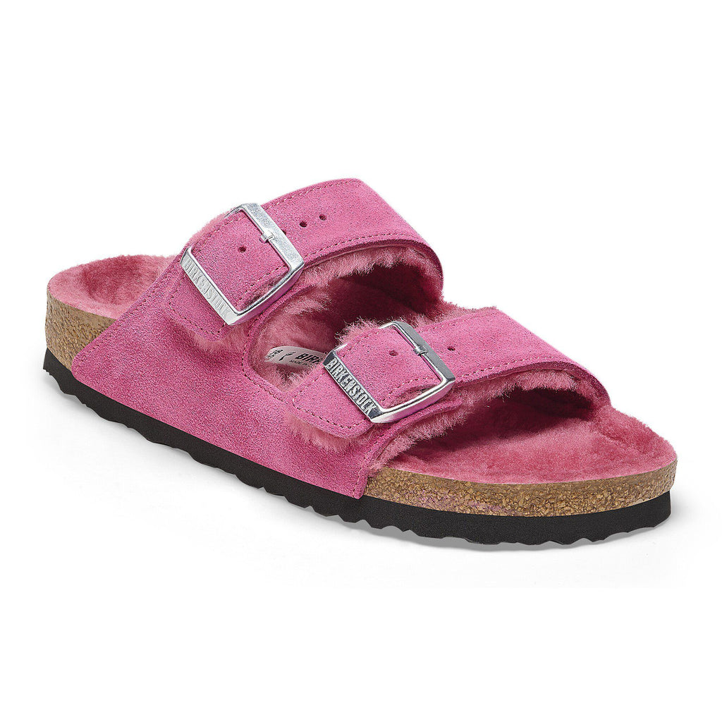 Arizona Shearling Suede Leather-Shearling Fuchsia Tulip