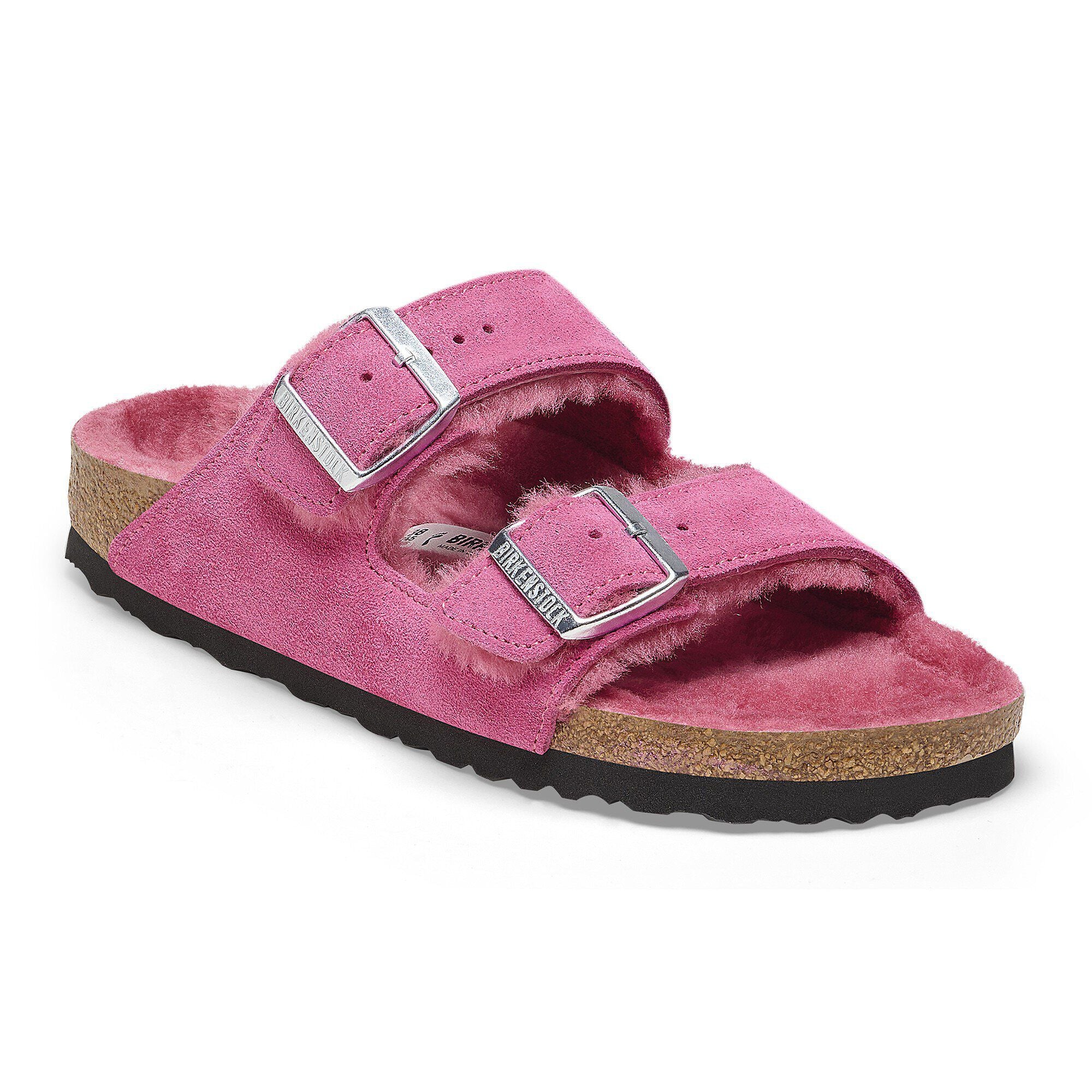 Arizona Shearling Suede Leather-Shearling Fuchsia Tulip