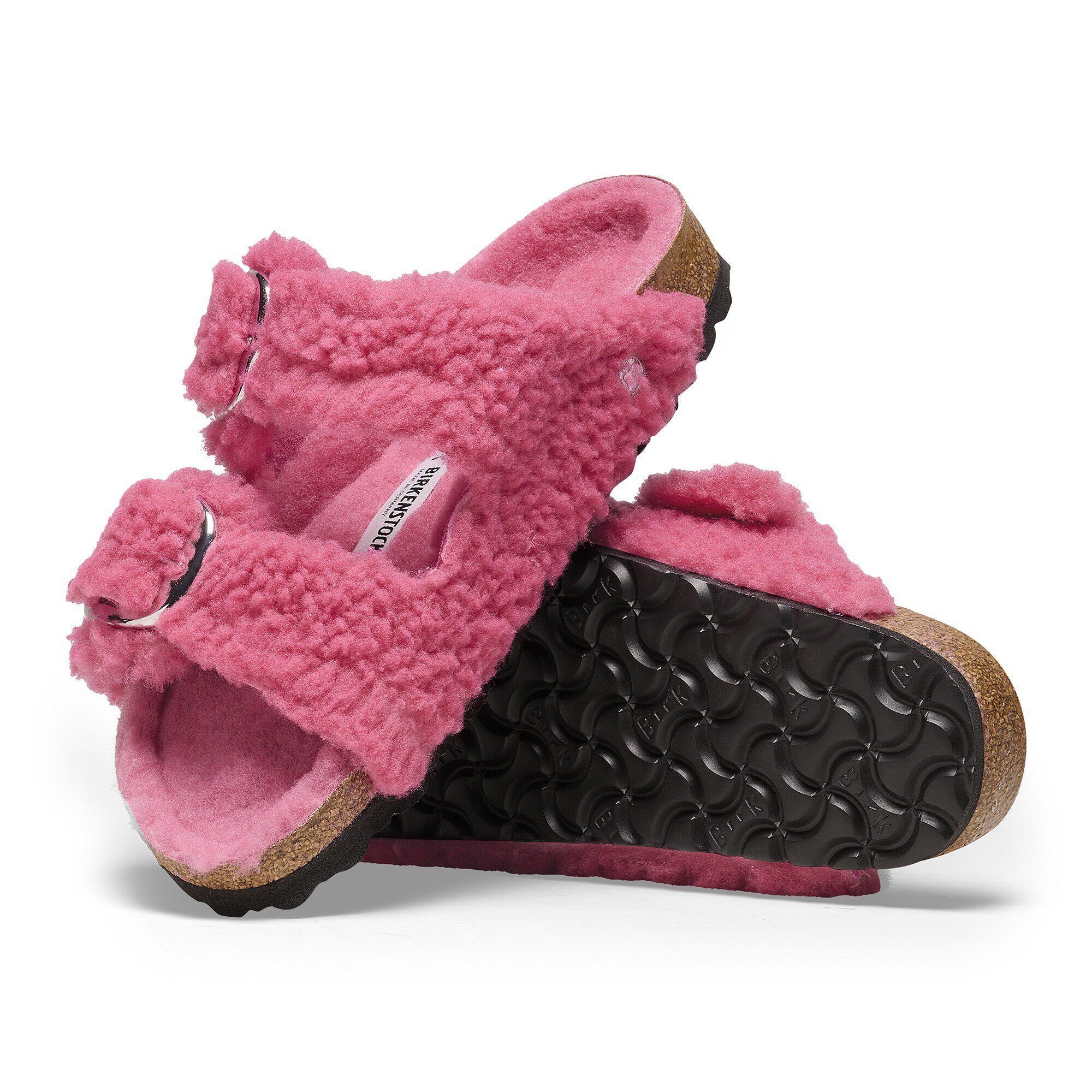 Arizona Big Buckle Shearling Fuchsia Tulip