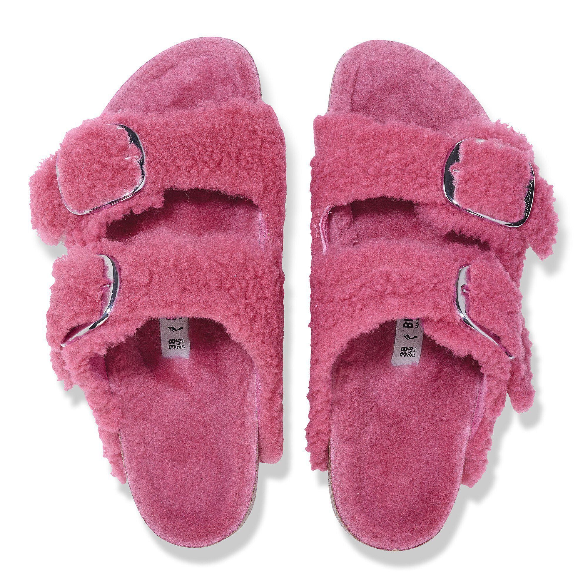 Arizona Big Buckle Shearling Fuchsia Tulip
