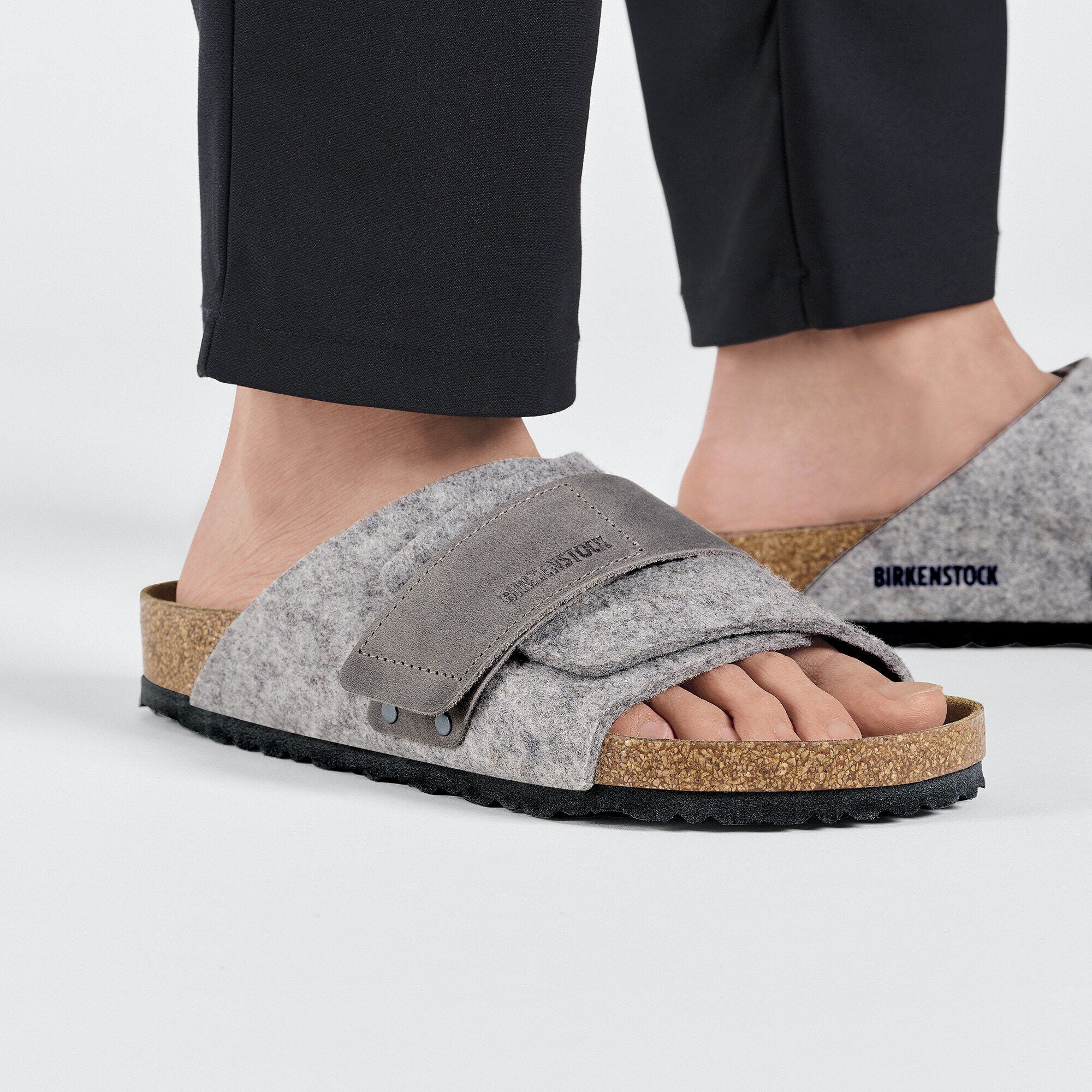 Kyoto Leather/Textile/Felt Light Gray