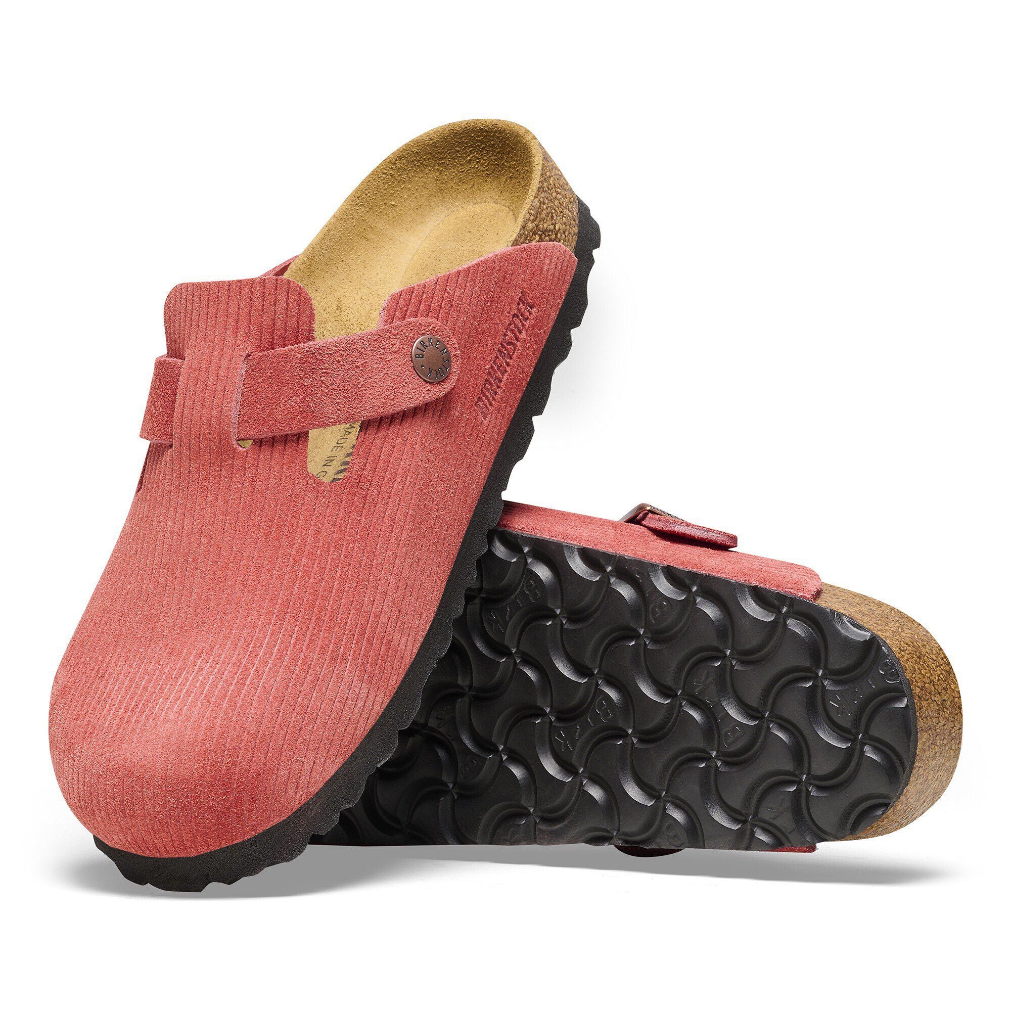Boston Suede Embossed Corduroy Sienna Red