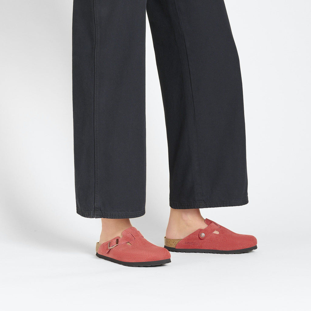 Boston Suede Embossed Corduroy Sienna Red