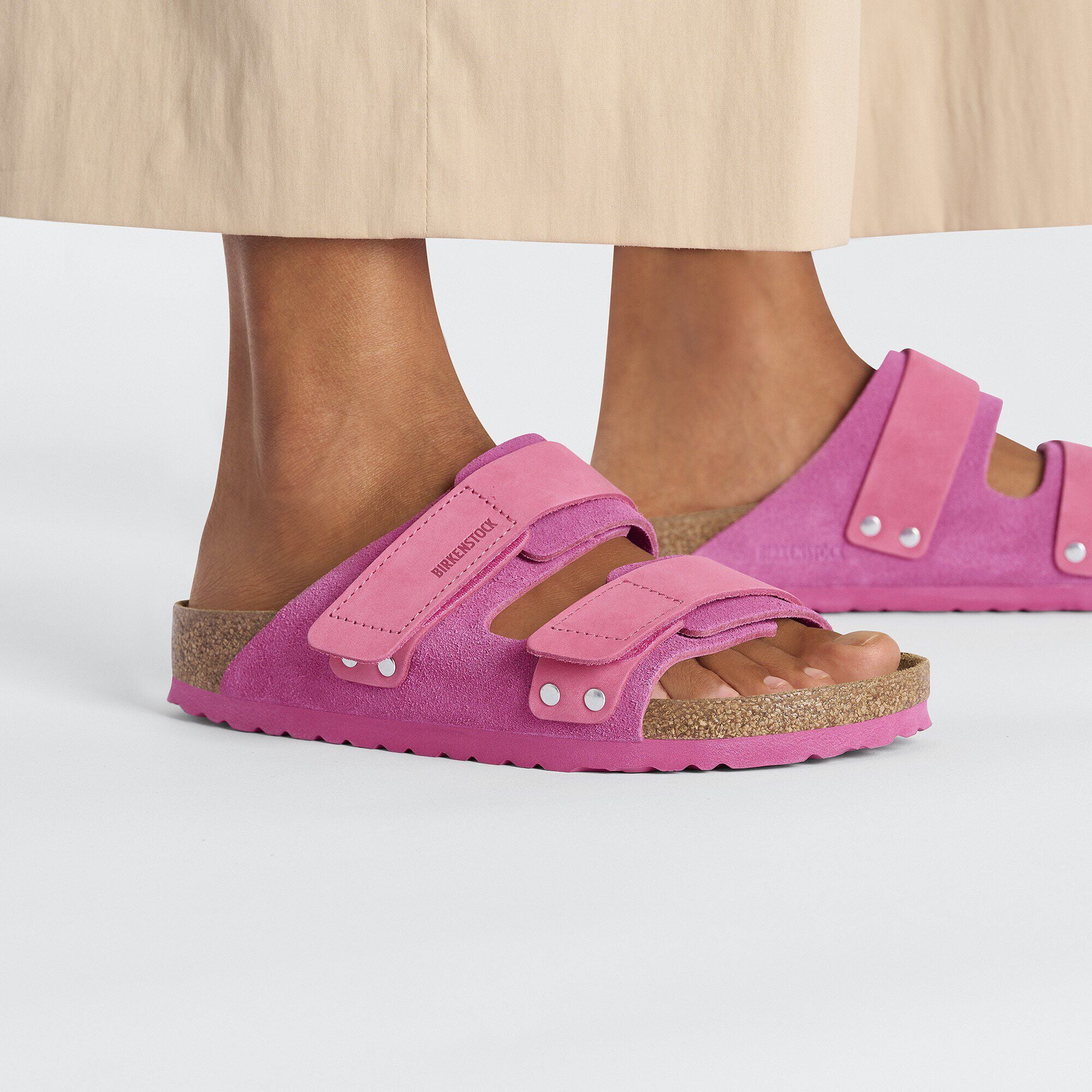 Uji Nubuck-Suede Leather Fuchsia Tulip