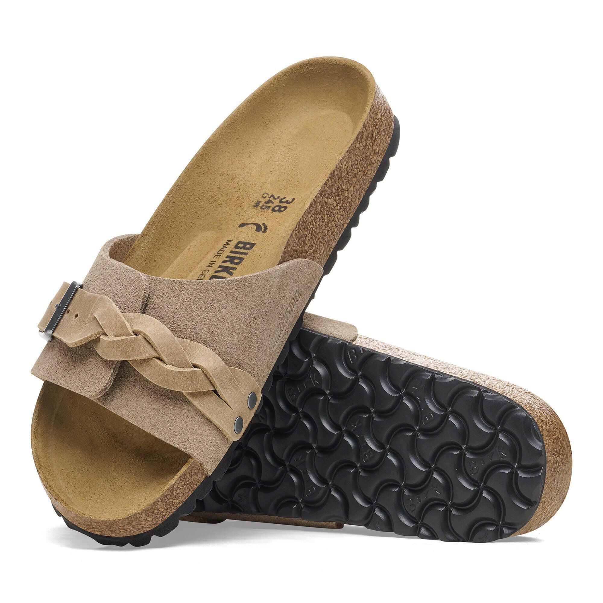 Oita Braided Suede Leather Taupe