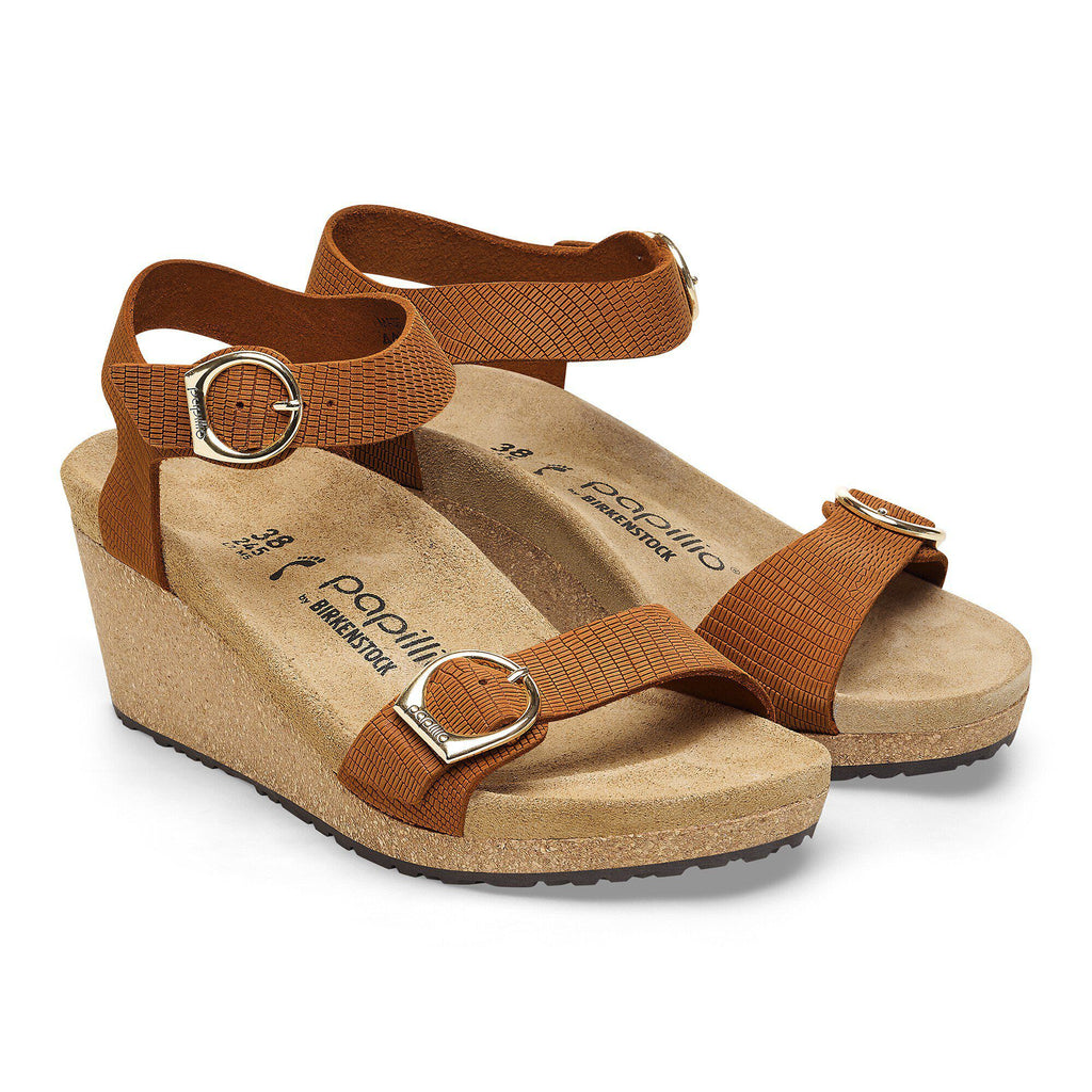 Soley Ring-Buckle Nubuck Leather Embossed