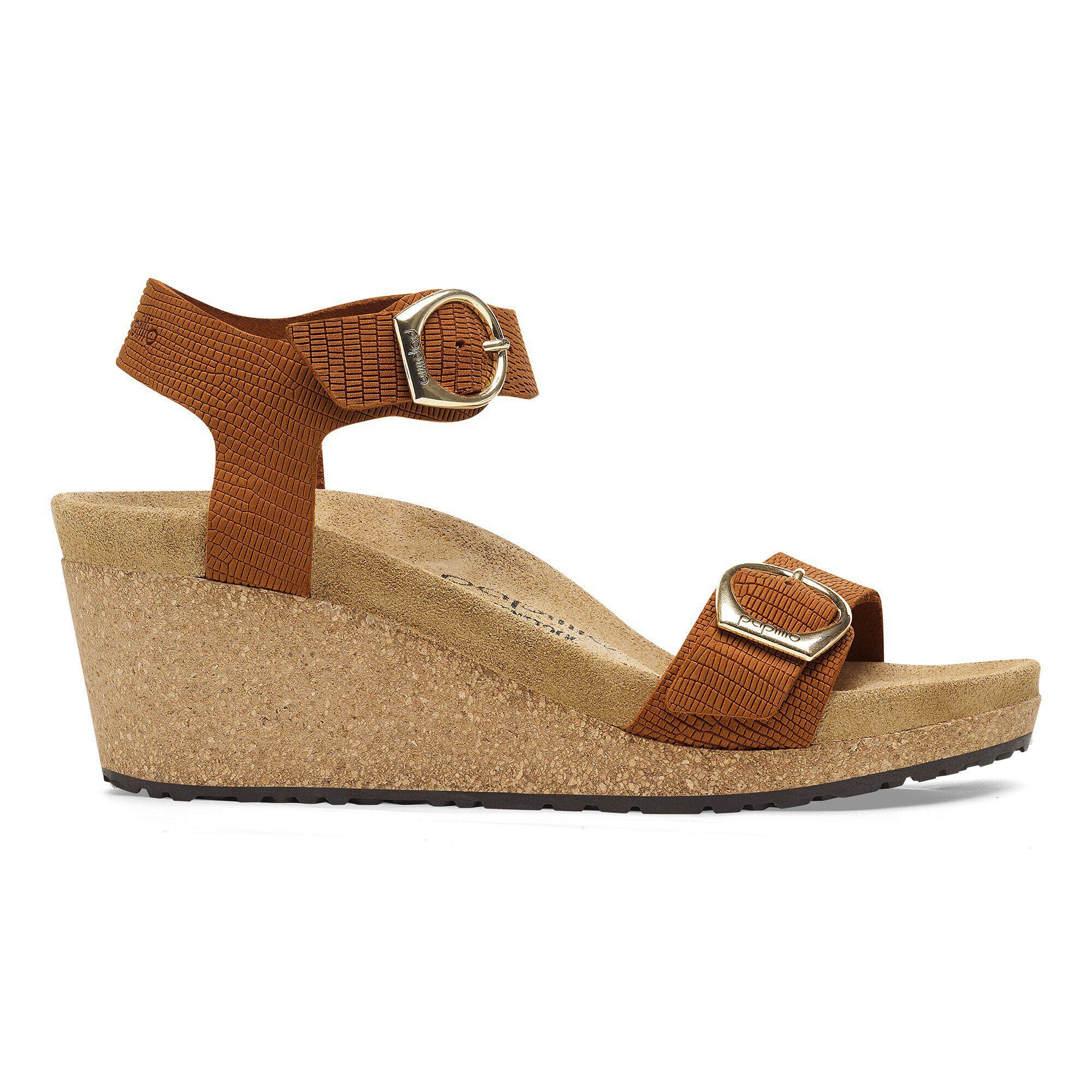 Soley Ring-Buckle Nubuck Leather Embossed