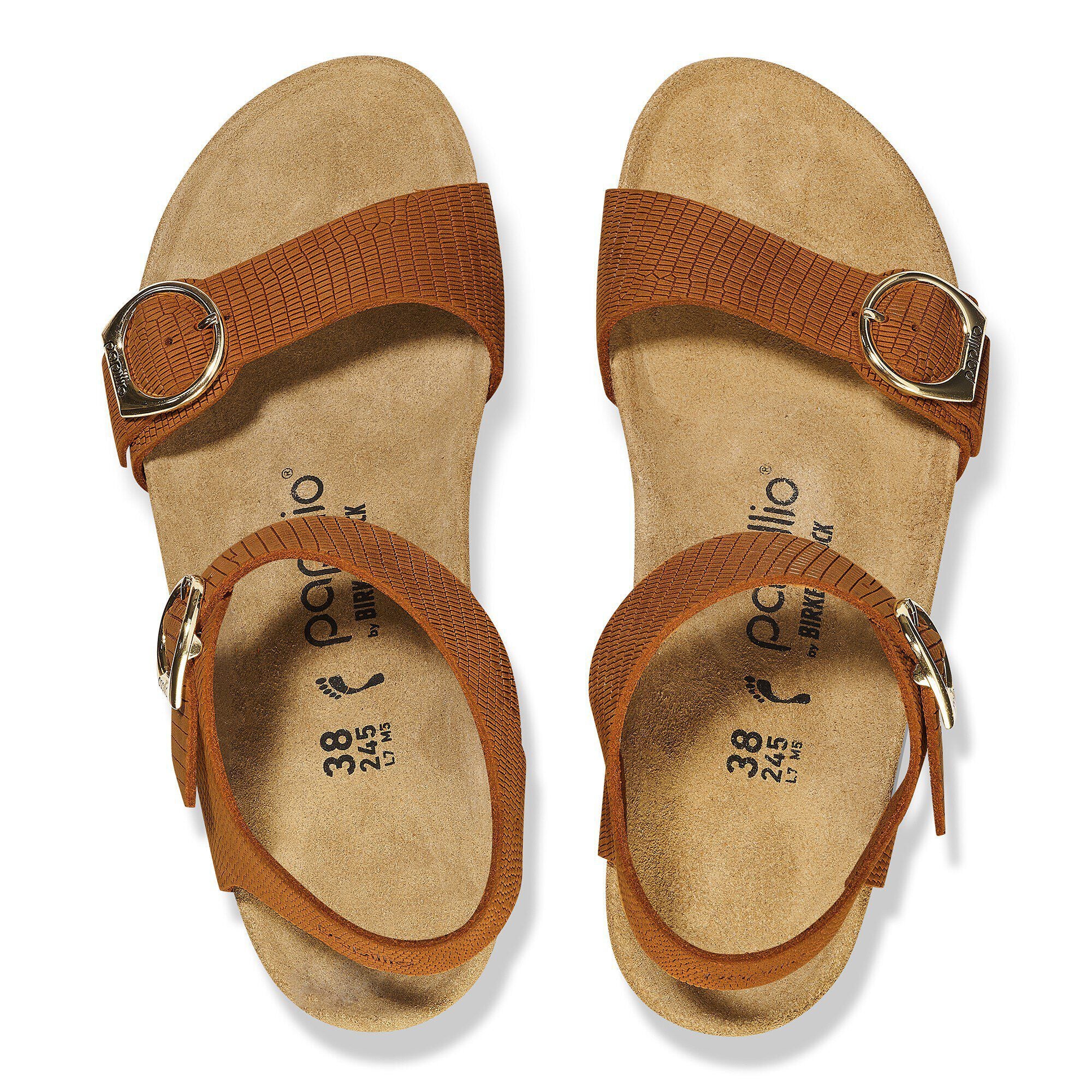 Soley Ring-Buckle Nubuck Leather Embossed