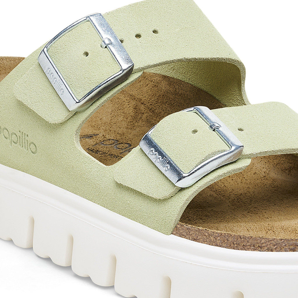 Arizona Chunky Suede Leather Faded Lime