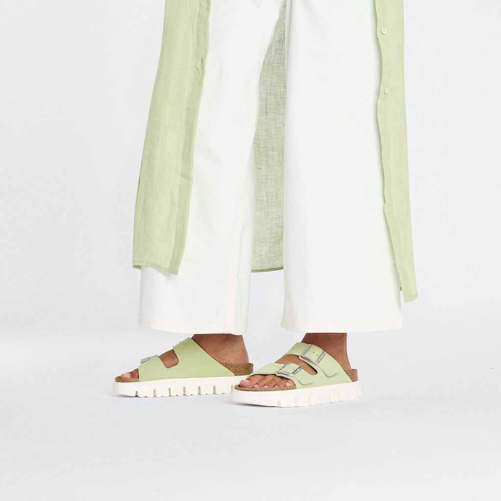 Arizona Chunky Suede Leather Faded Lime