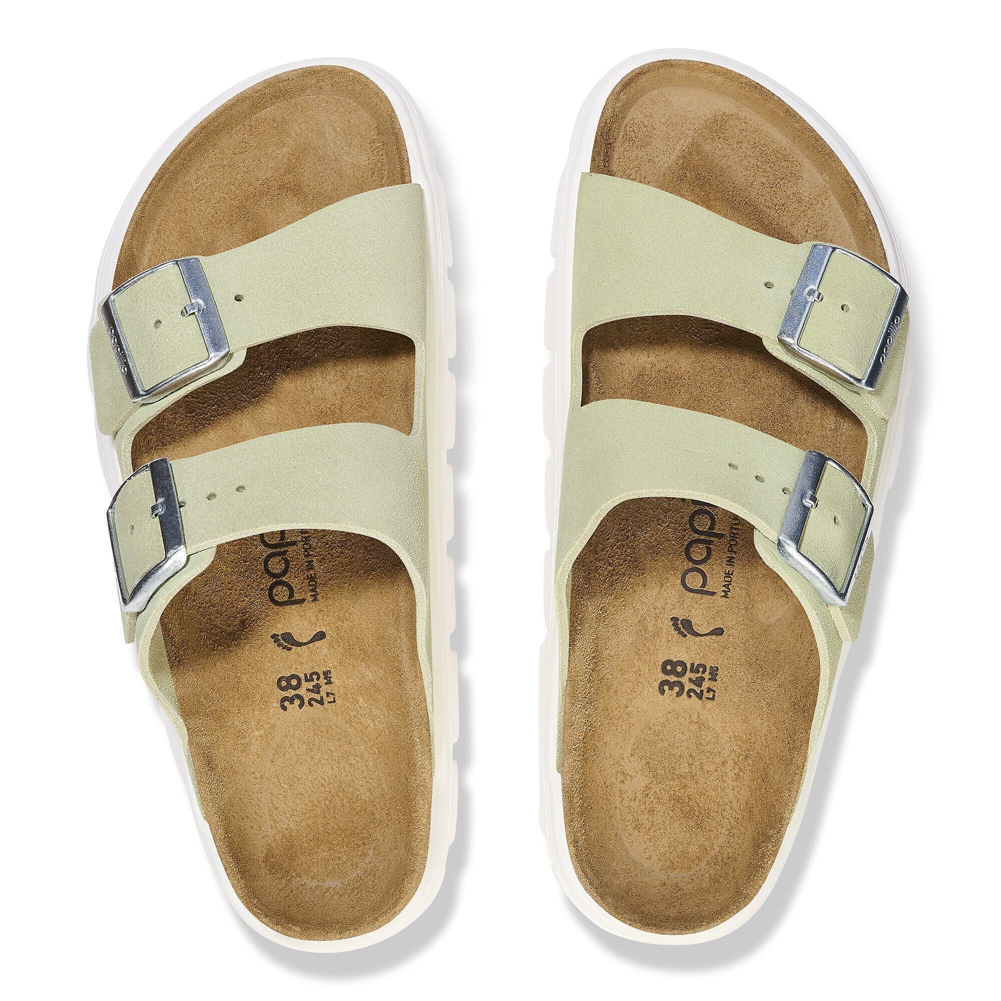 Arizona Chunky Suede Leather Faded Lime