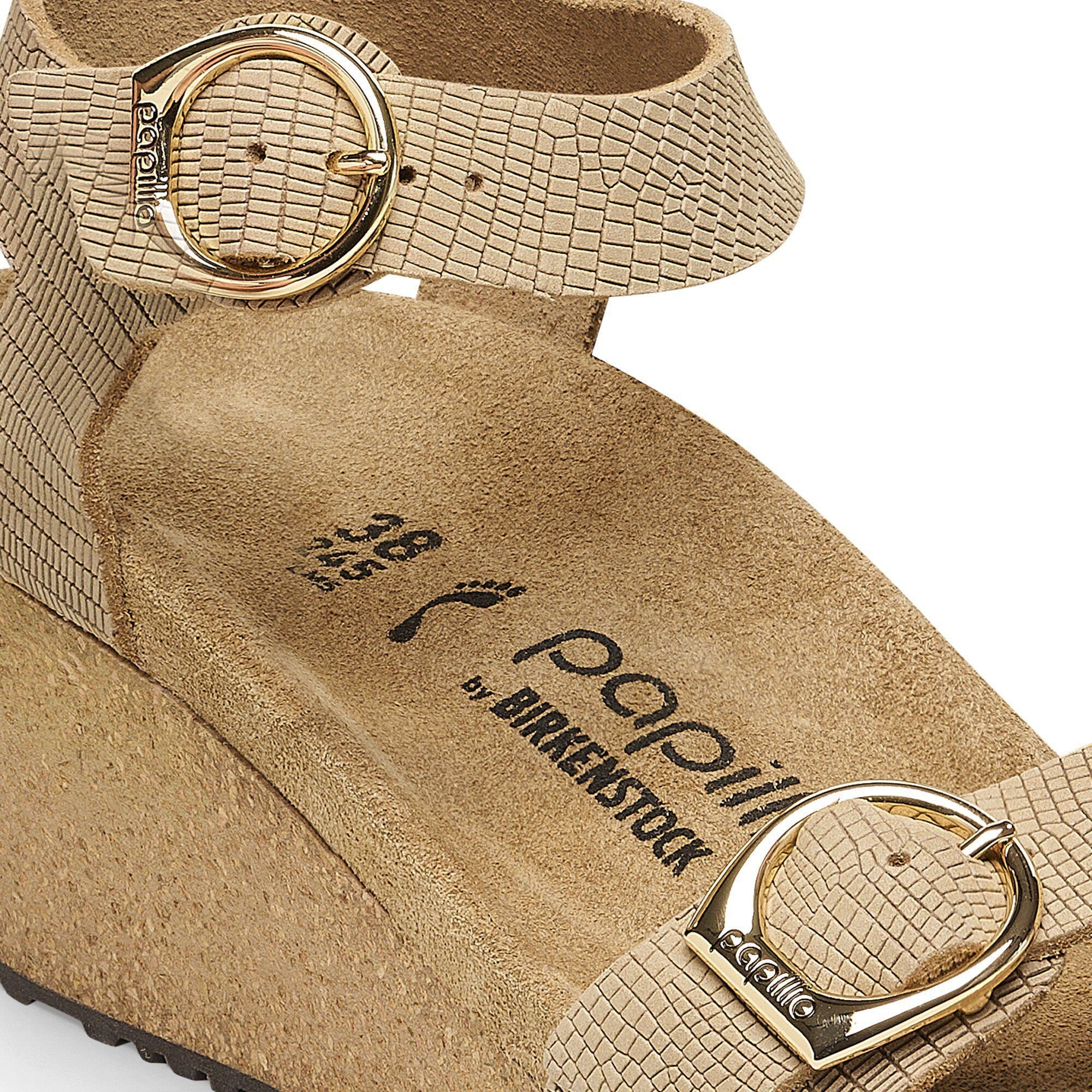 Soley Embossed Leather Sandcastle
