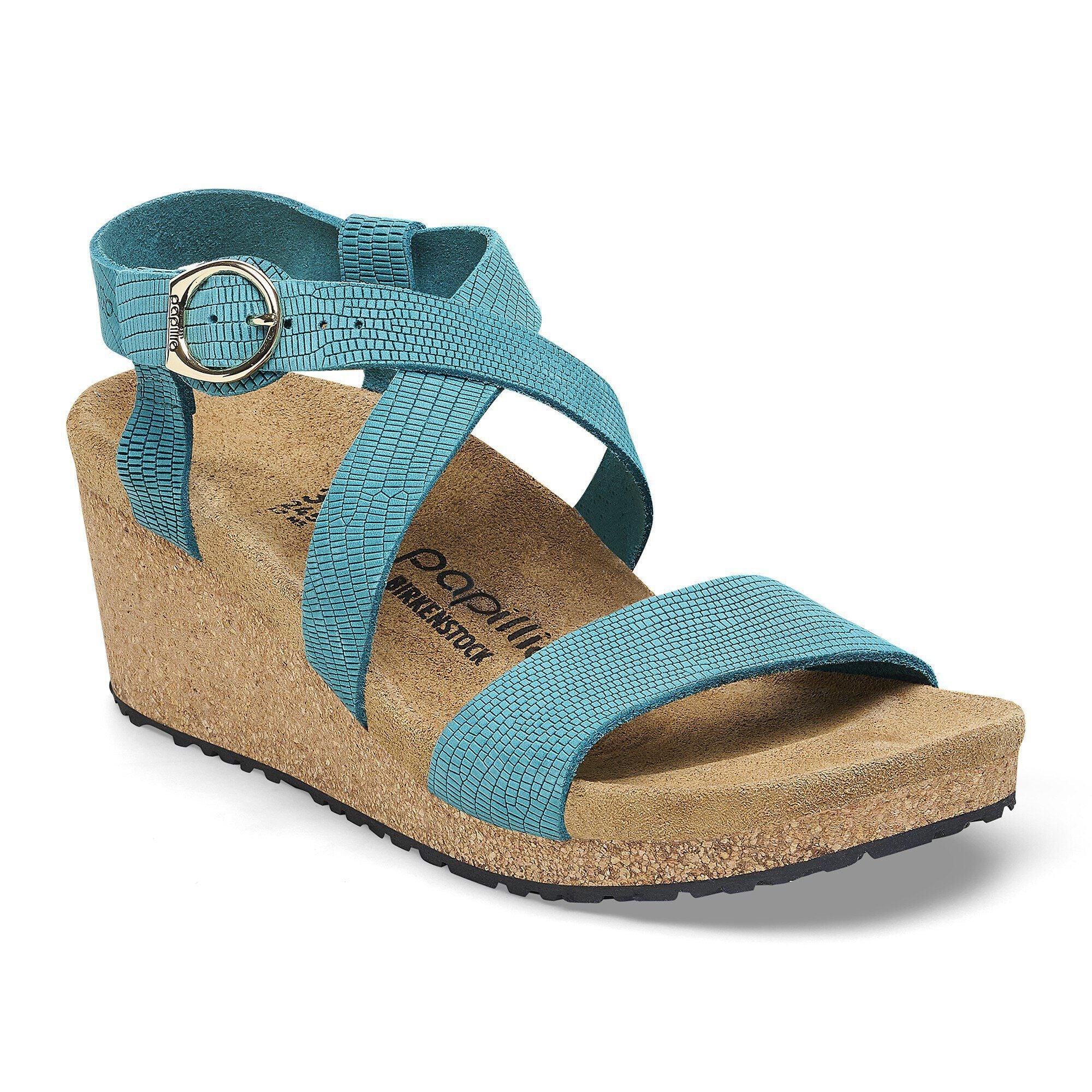Sibyl Ring-Buckle Nubuck Leather Embossed