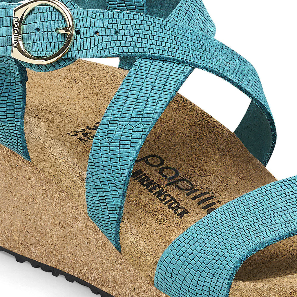 Sibyl Ring-Buckle Nubuck Leather Embossed