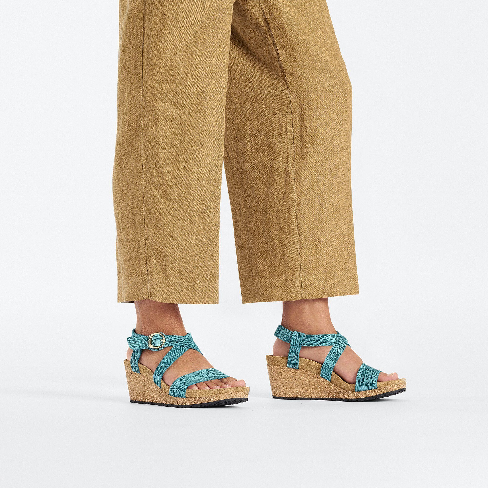Sibyl Ring-Buckle Nubuck Leather Embossed