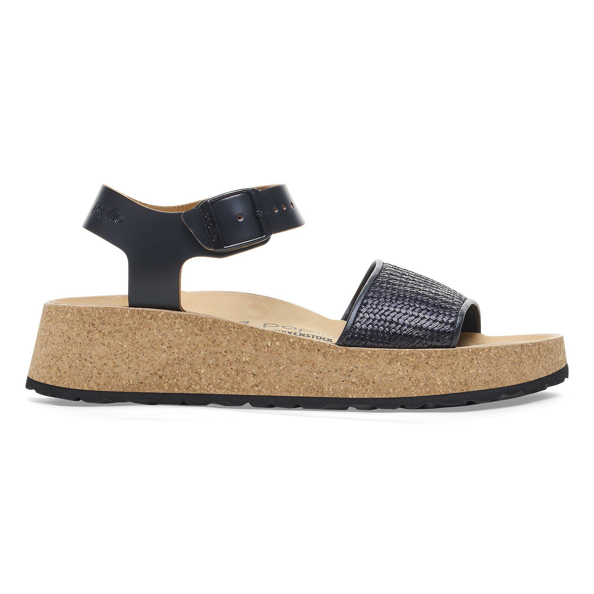 Glenda Natural Leather-Synthetics Black