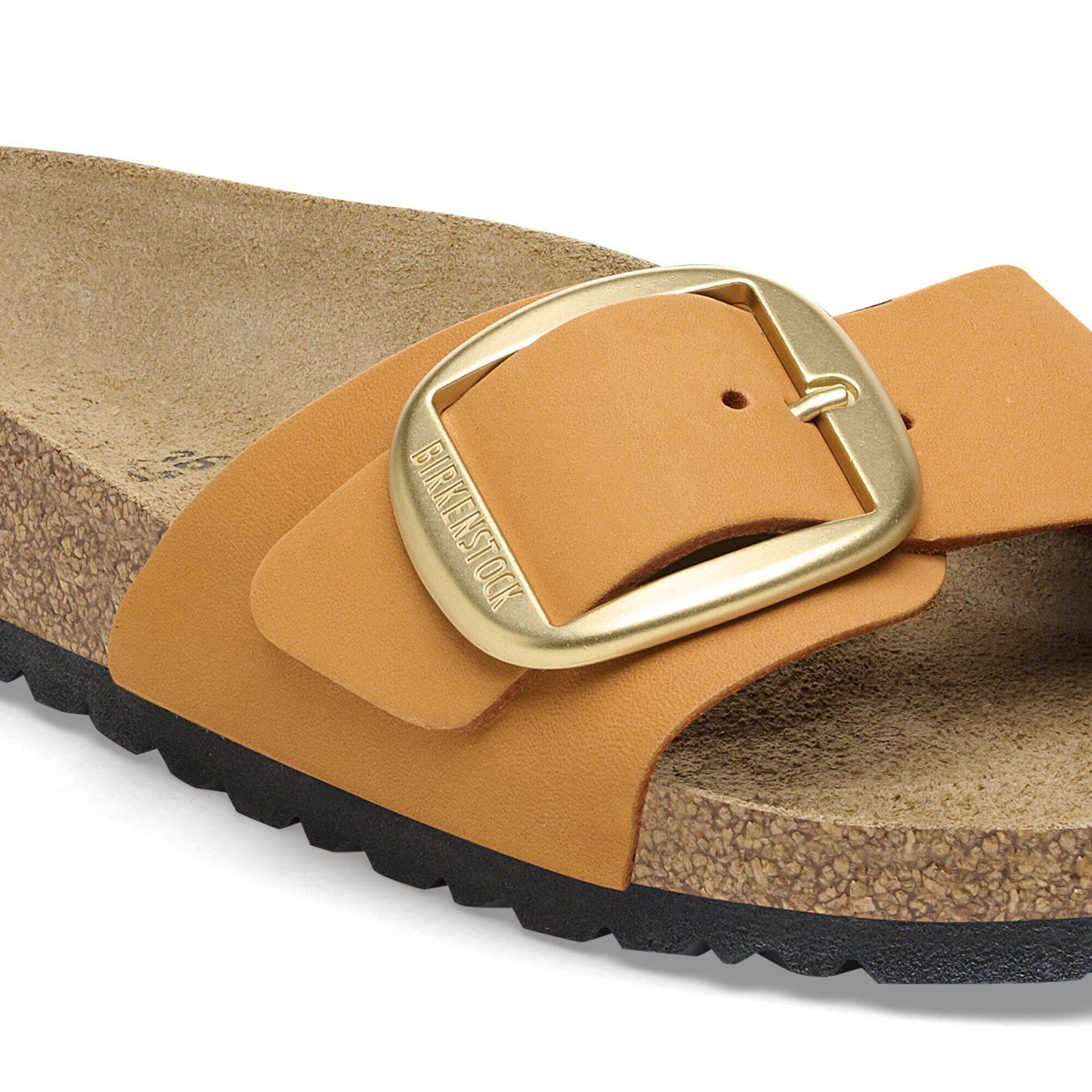Madrid Big Buckle Nubuck Leather Burnt Orange