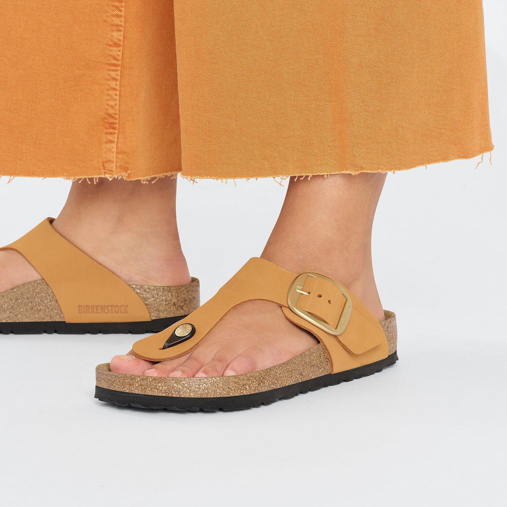 Gizeh Big Buckle Nubuck Leather Burnt Orange
