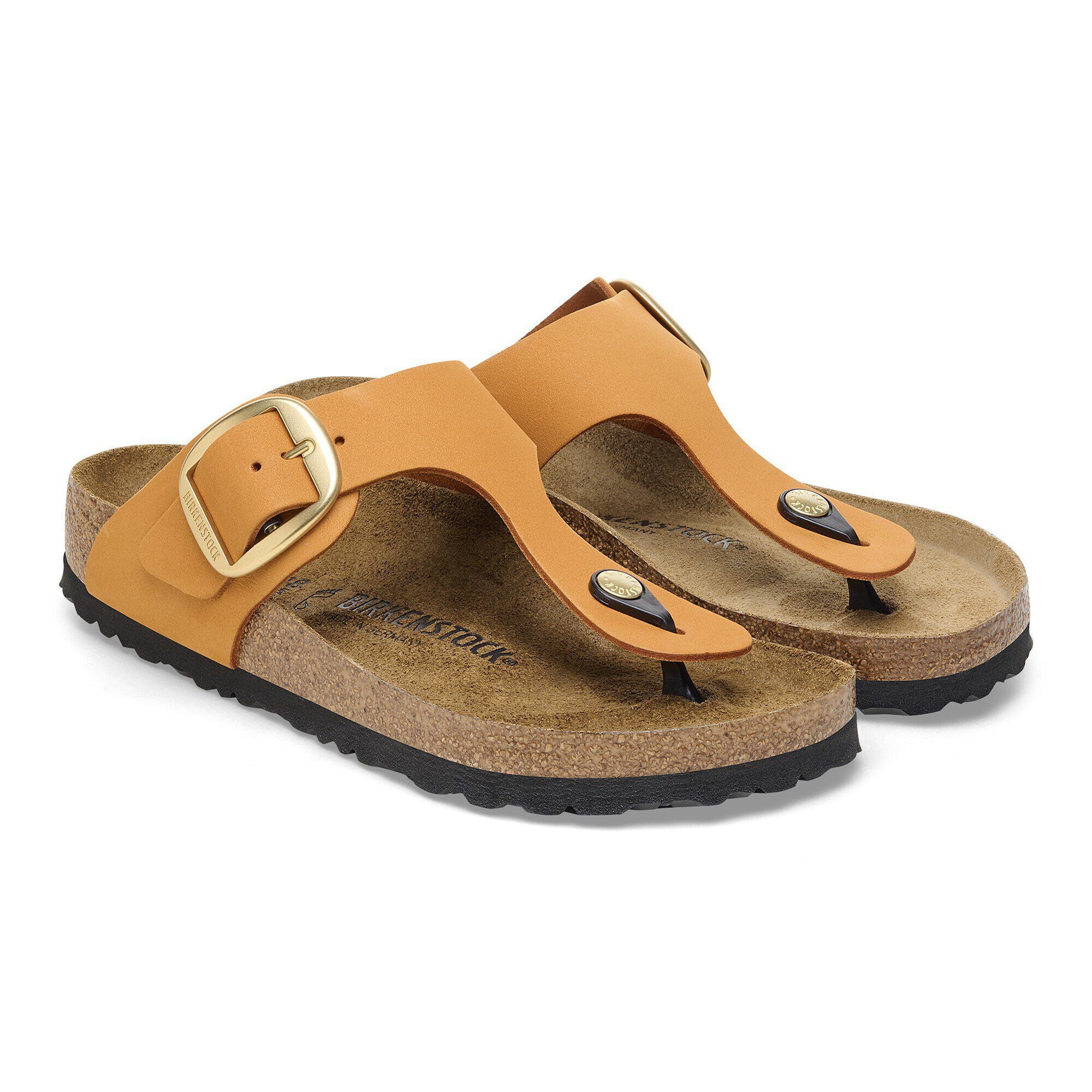 Gizeh Big Buckle Nubuck Leather Burnt Orange