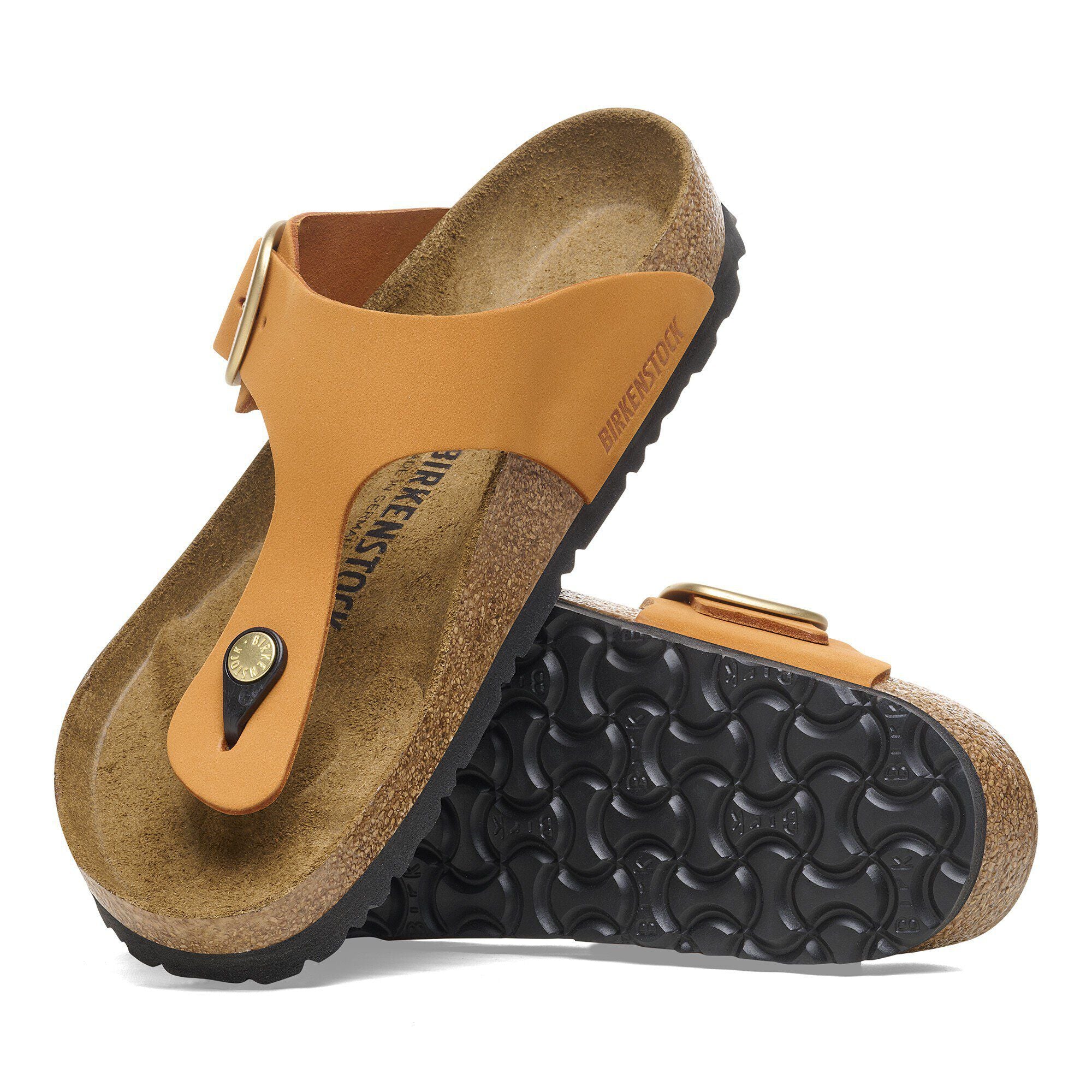 Gizeh Big Buckle Nubuck Leather Burnt Orange