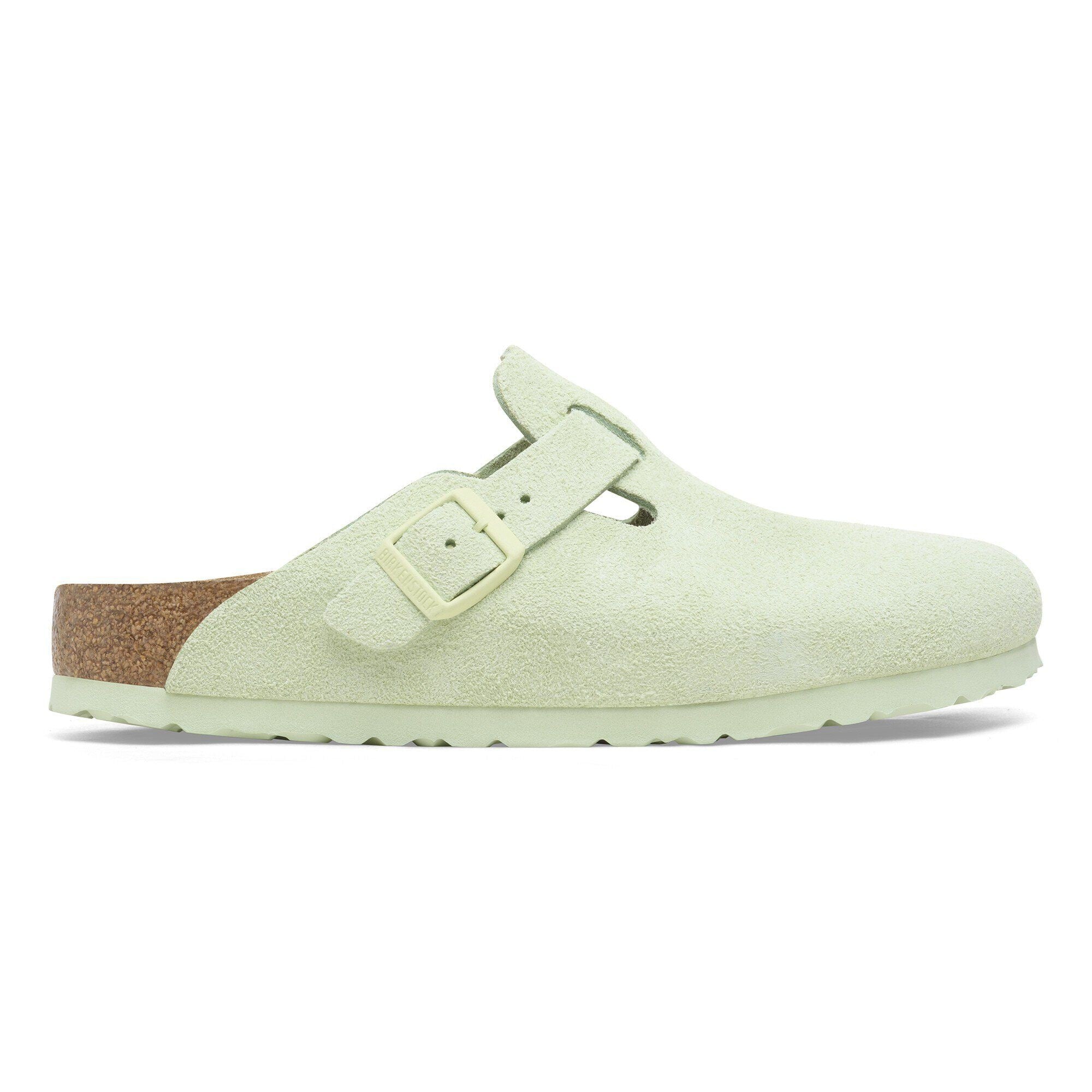 Boston Soft Footbed Suede Leather Faded Lime