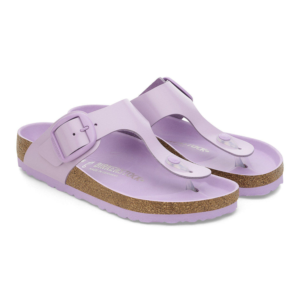 Gizeh Big Buckle Natural Leather Patent High-Shine Crocus