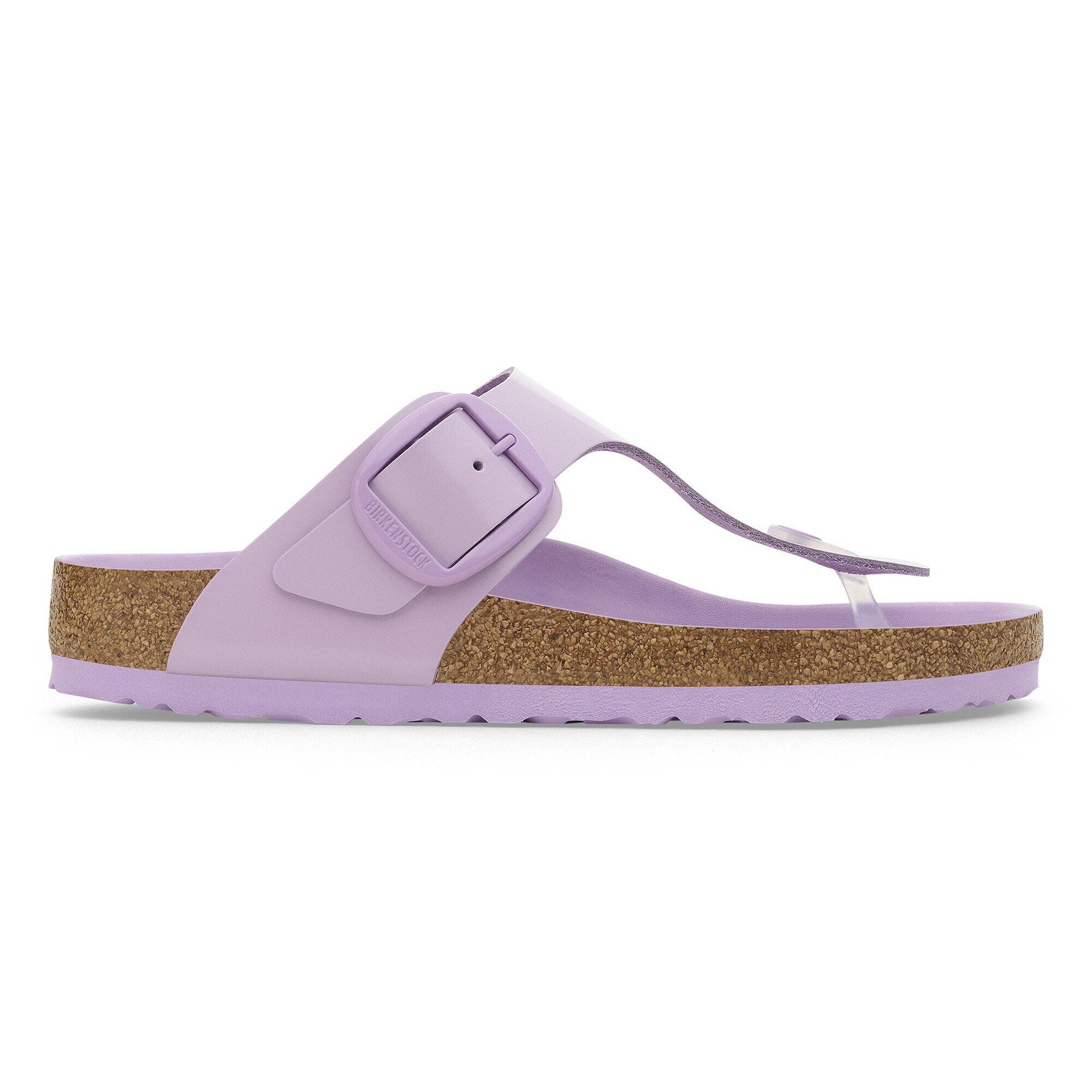 Gizeh Big Buckle Natural Leather Patent High-Shine Crocus