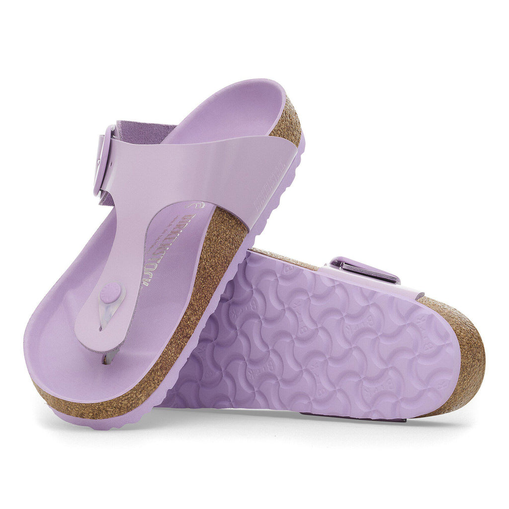 Gizeh Big Buckle Natural Leather Patent High-Shine Crocus