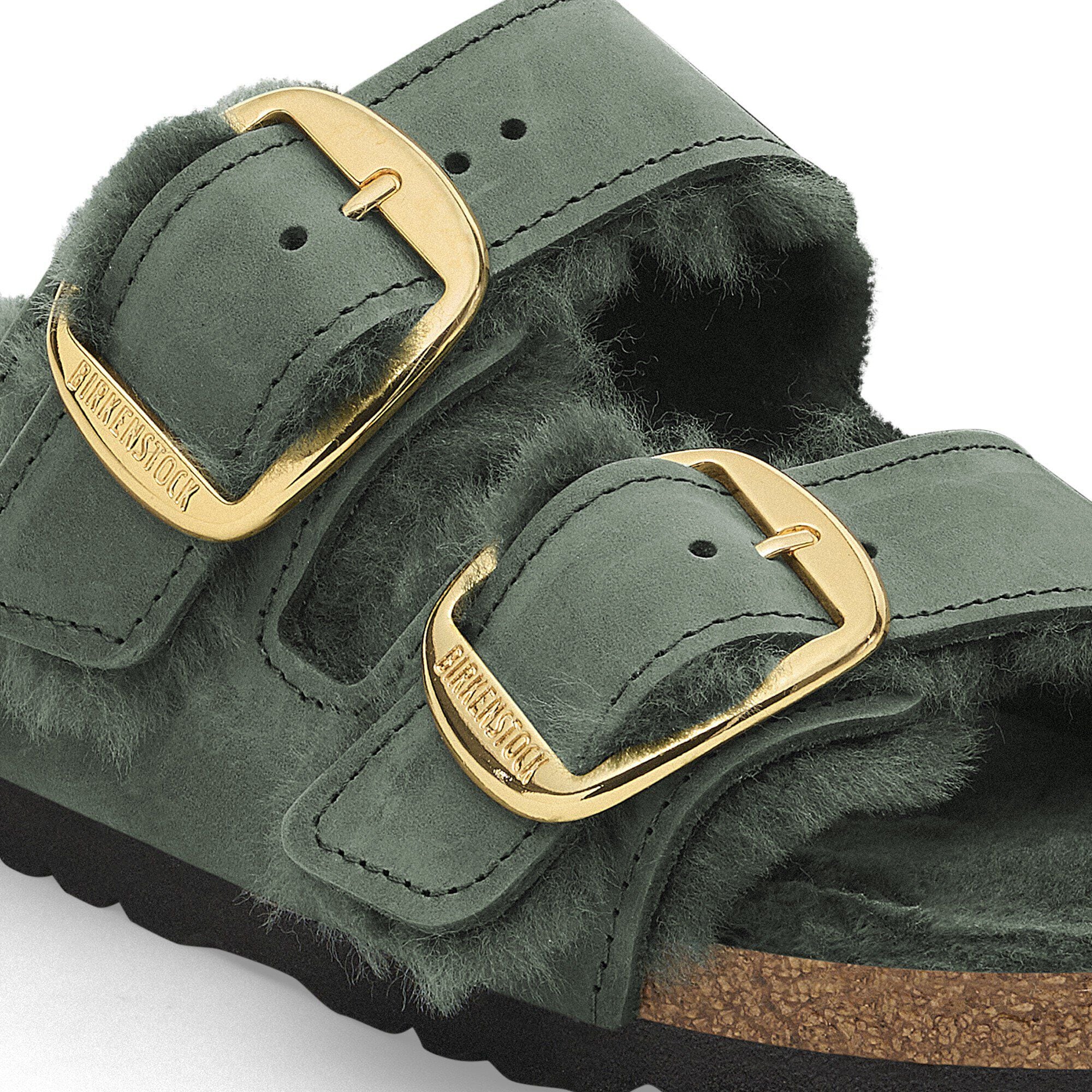 Arizona Big Buckle Shearling Natural Leather Oiled