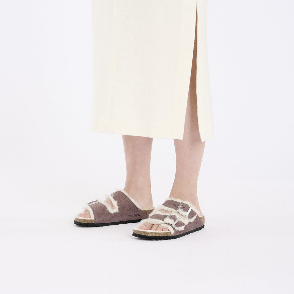 Arizona Shearling Suede Leather-Shearling Faded Purple