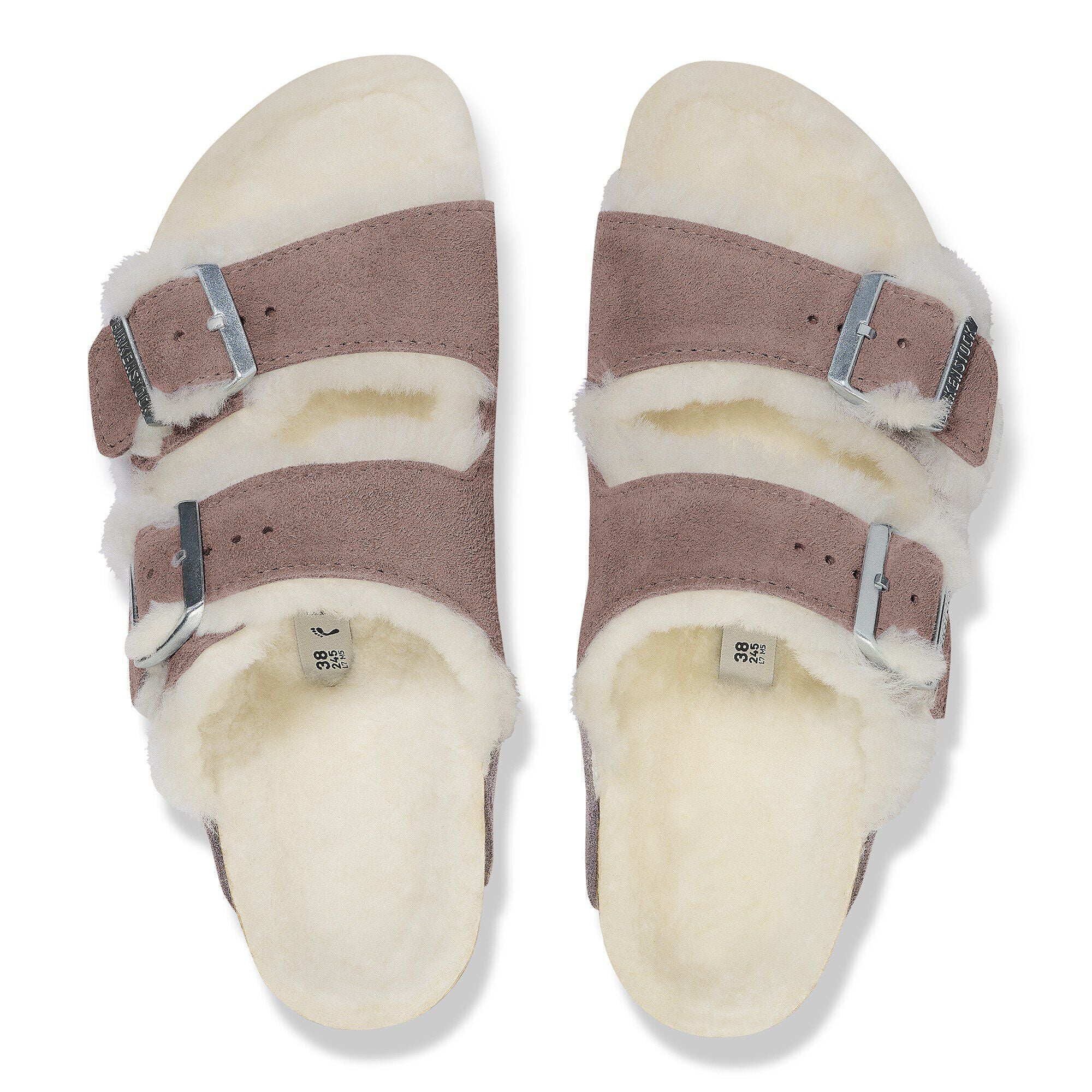 Arizona Shearling Suede Leather-Shearling Faded Purple