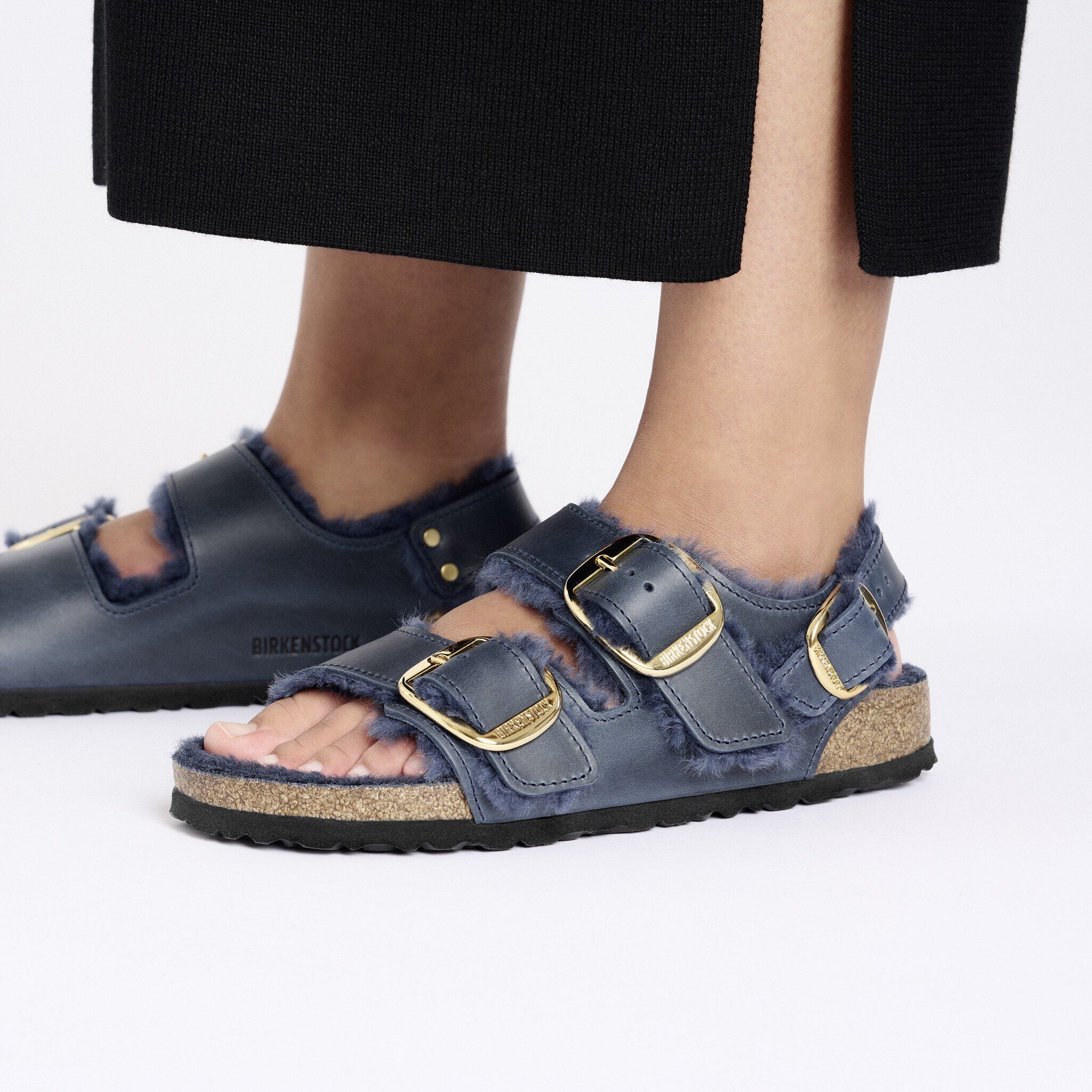Milano Big Buckle Shearling Natural Leather Oiled