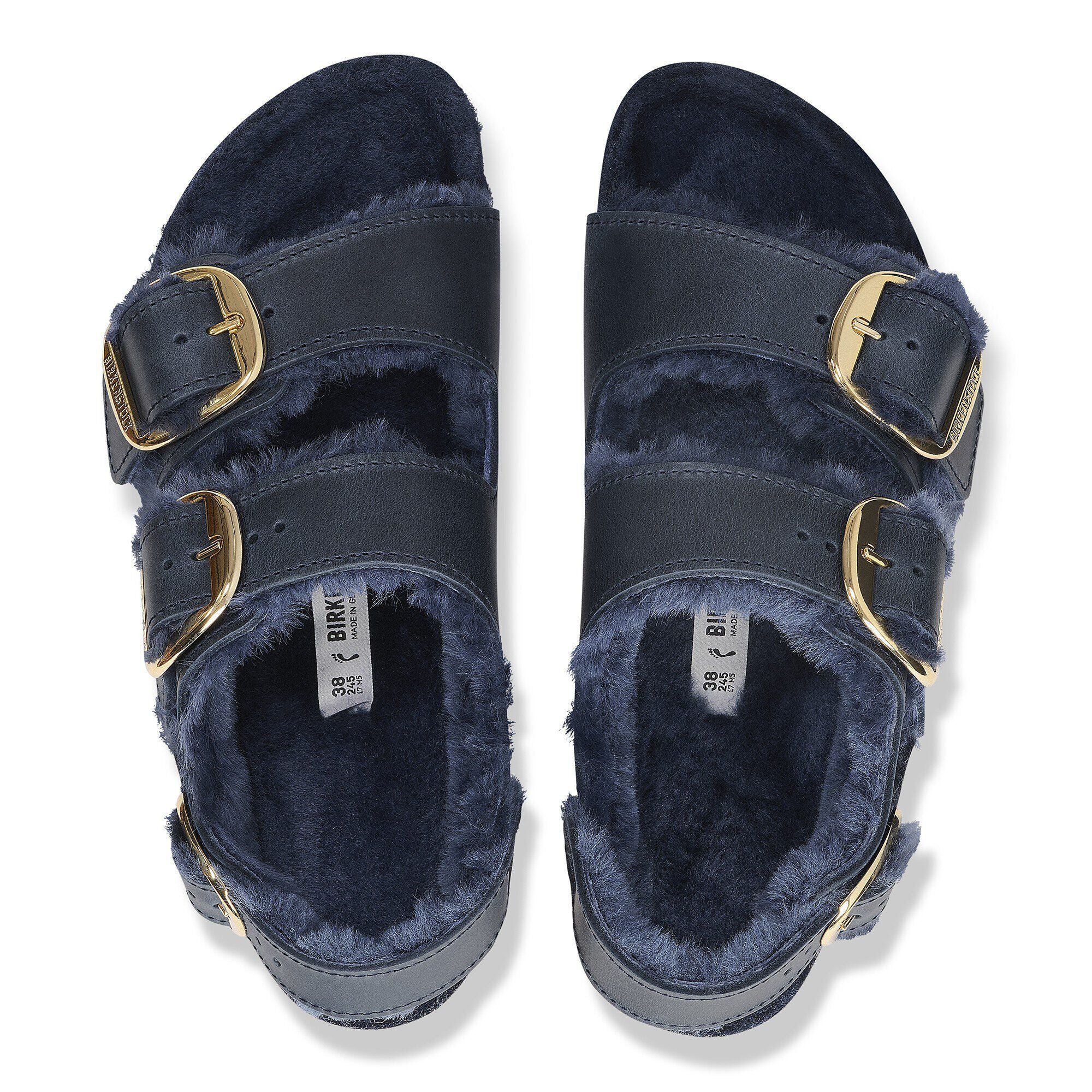 Milano Big Buckle Shearling Natural Leather Oiled
