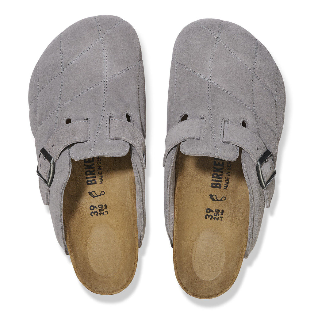 Boston Quilted Suede Leather Stone Coin