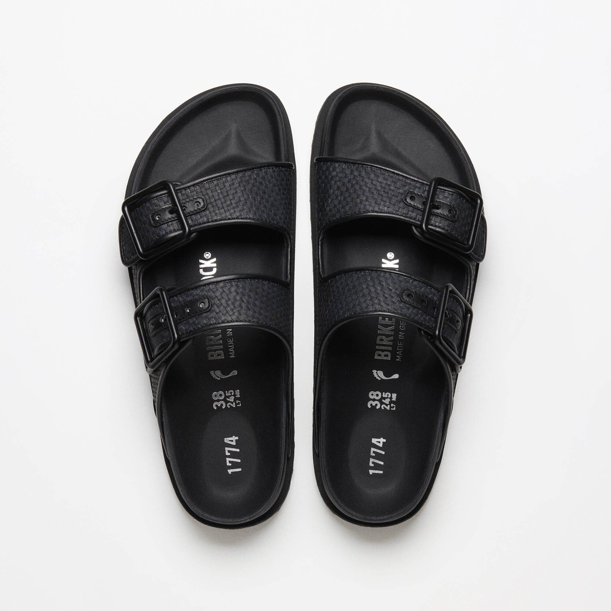 Arizona Raffia Mixed Material Black
