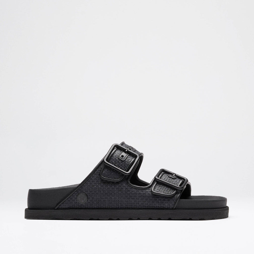 Arizona Raffia Mixed Material Black