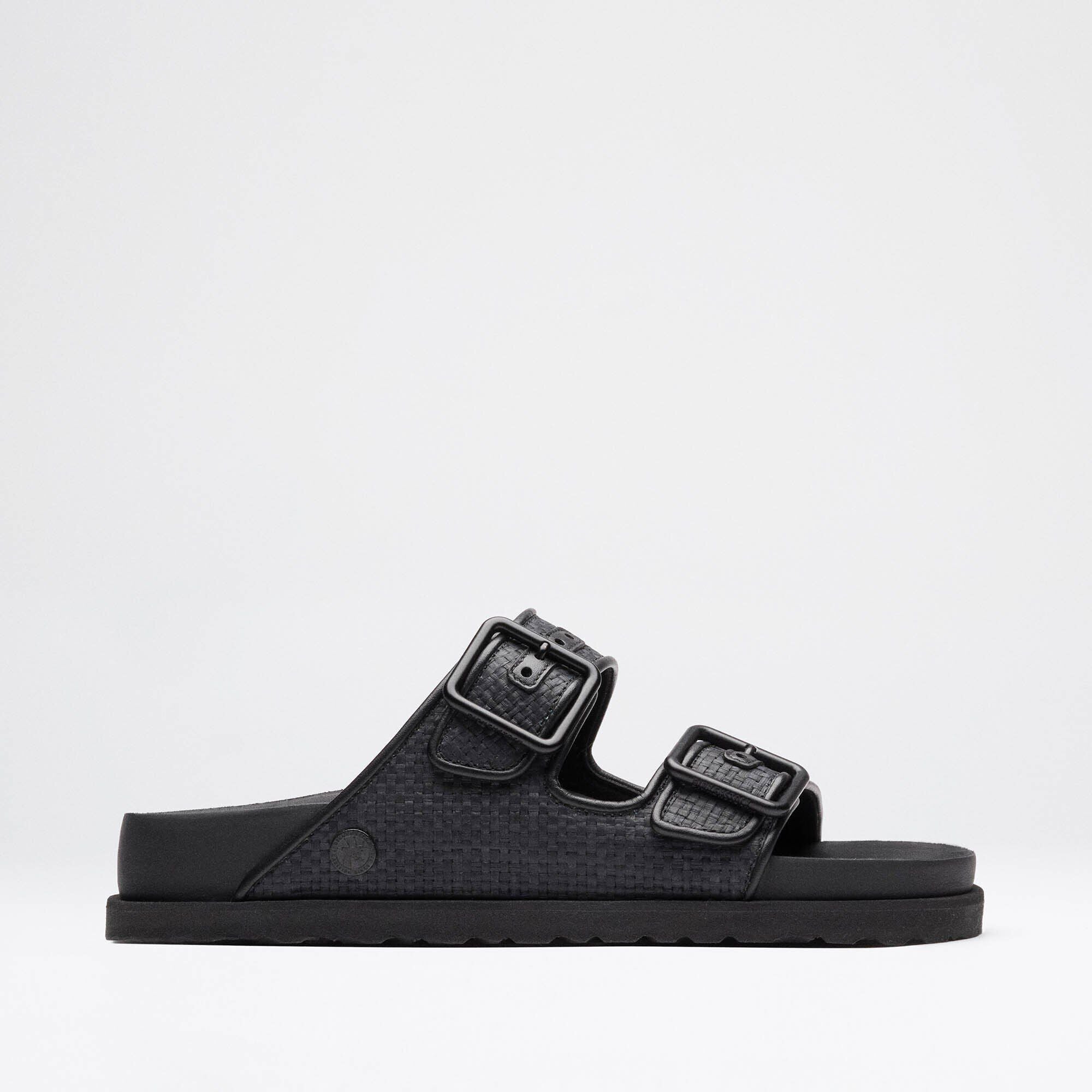 Arizona Raffia Mixed Material Black