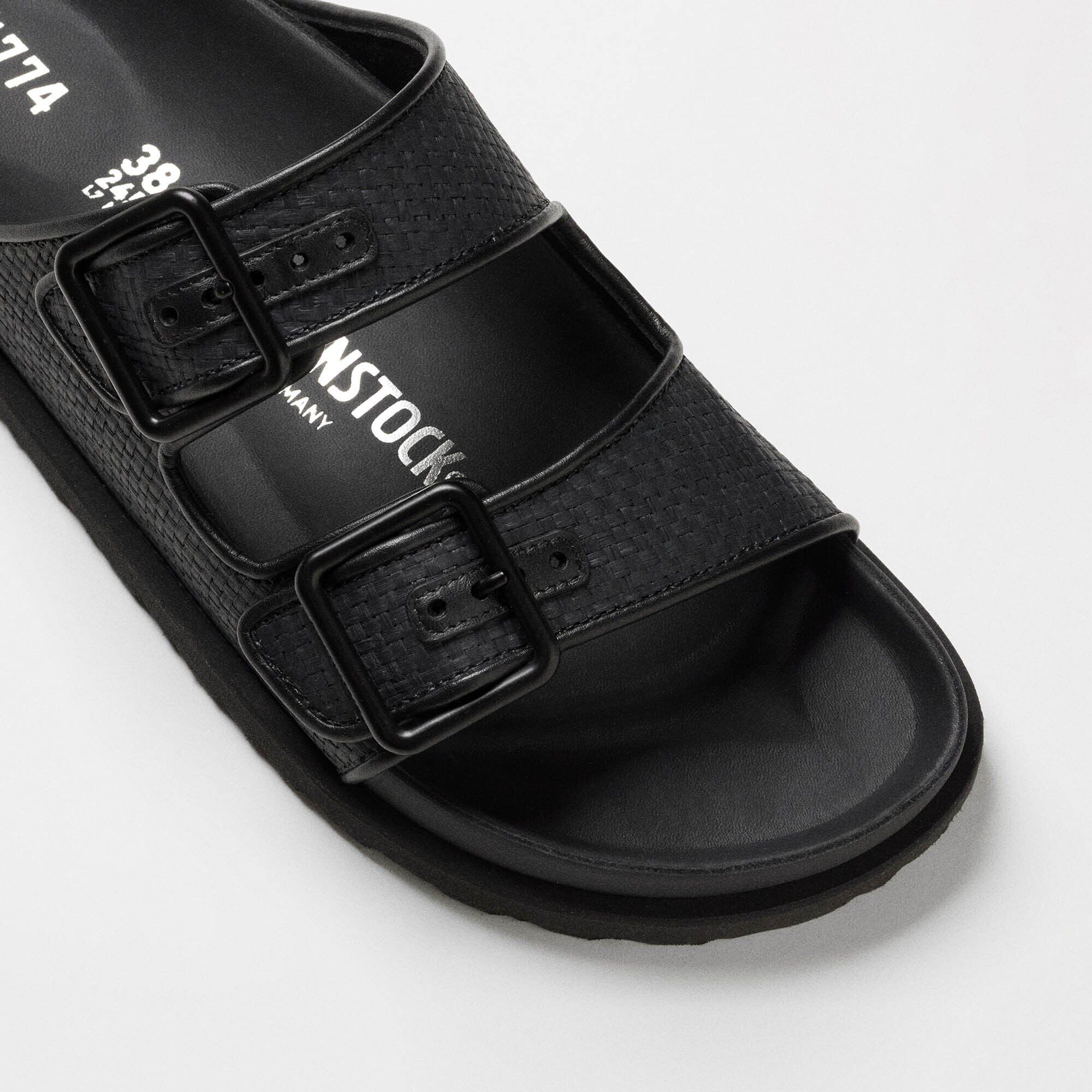 Arizona Raffia Mixed Material Black