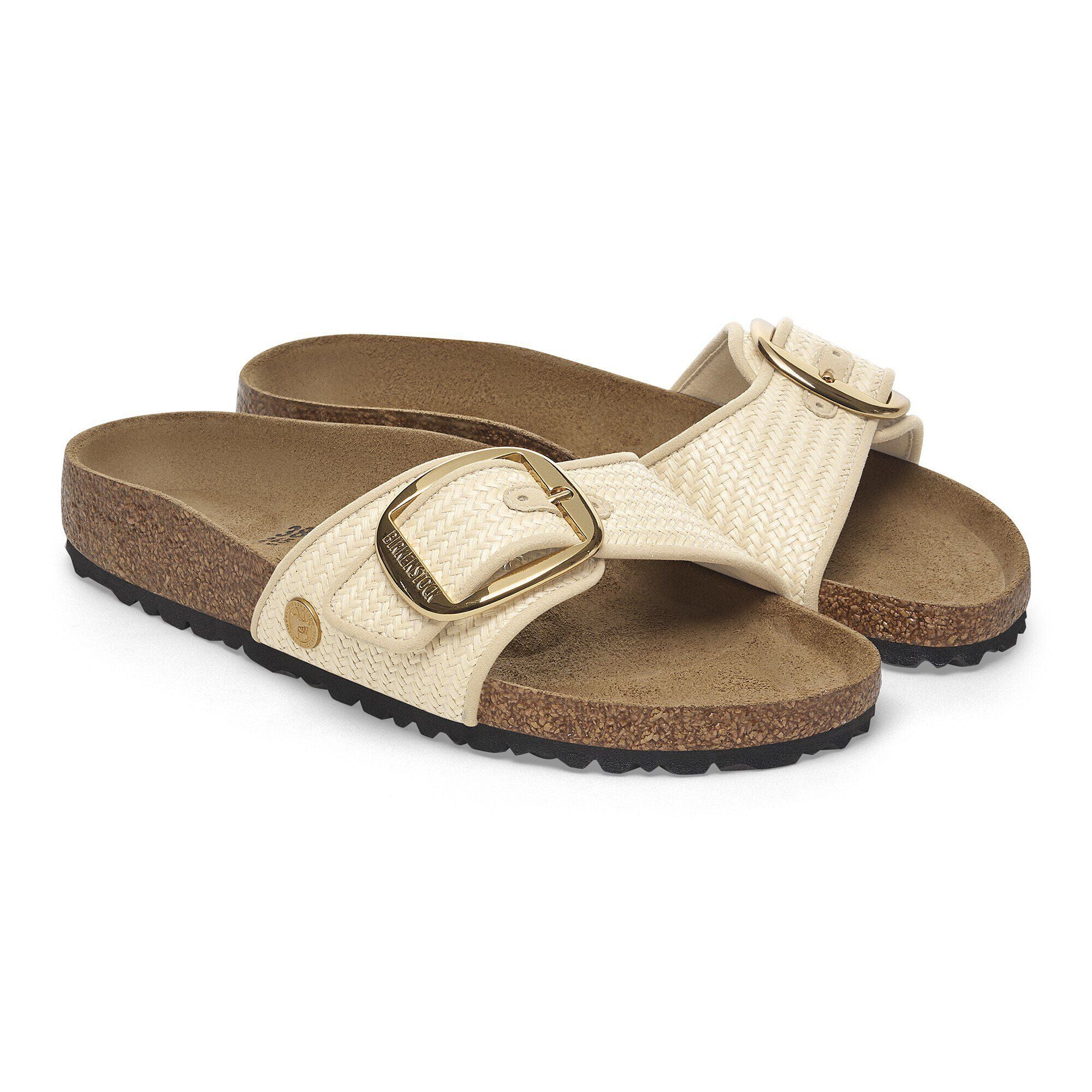 Madrid Big Buckle Raffia Textile