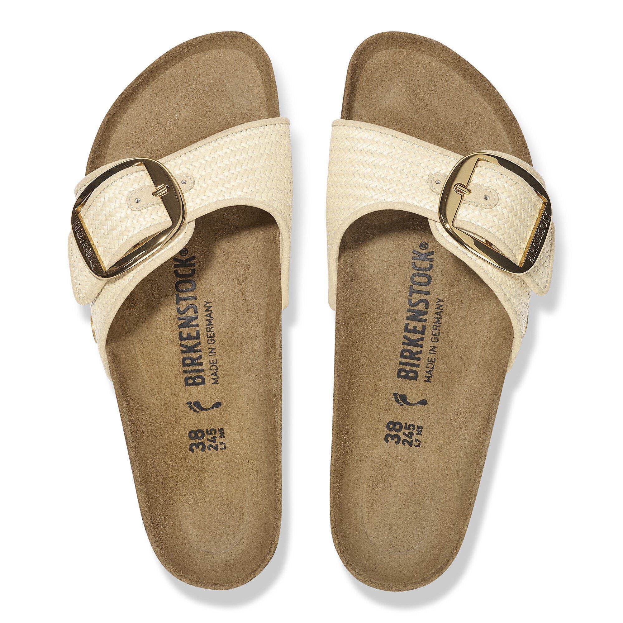 Madrid Big Buckle Raffia Textile