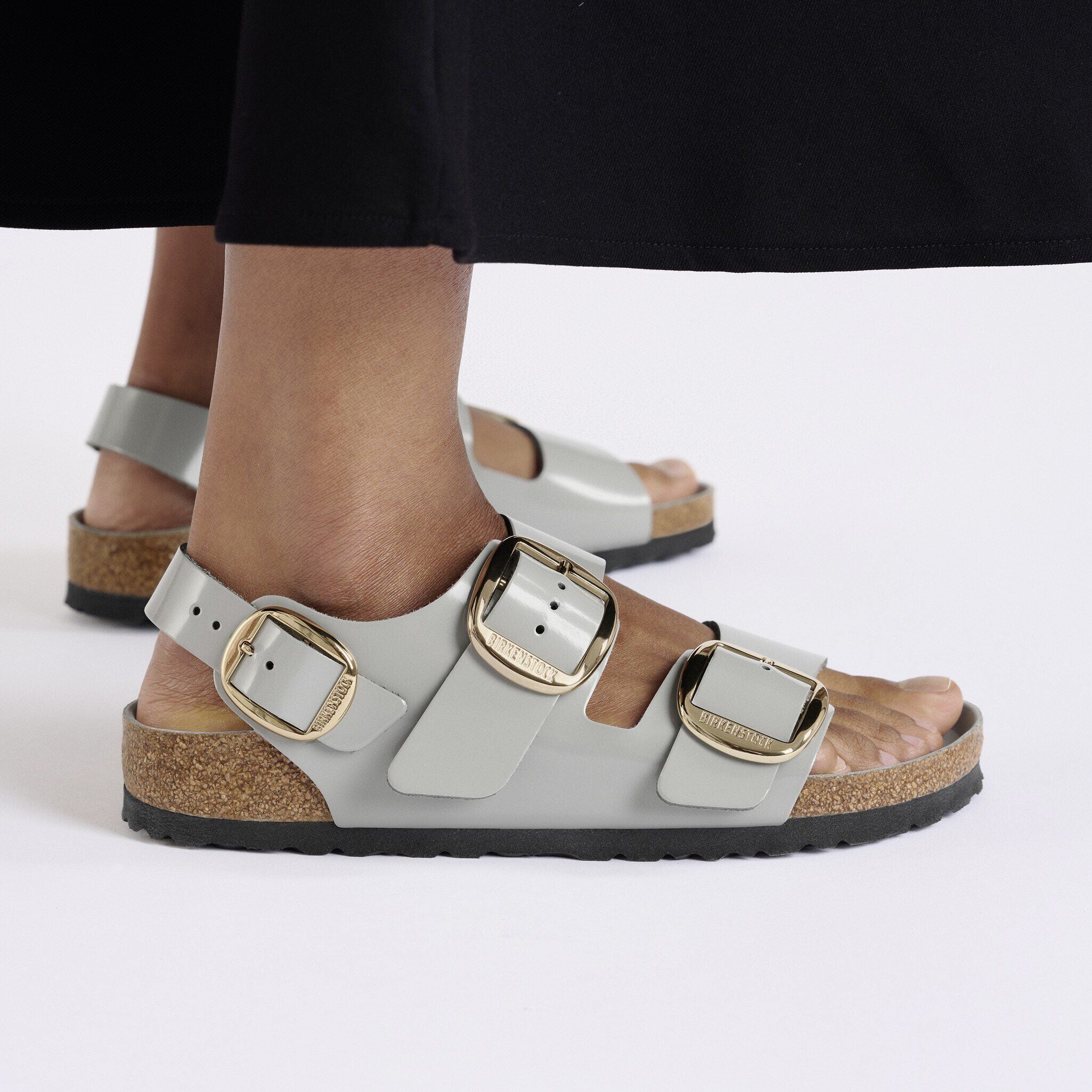Milano Big Buckle Natural Leather Patent