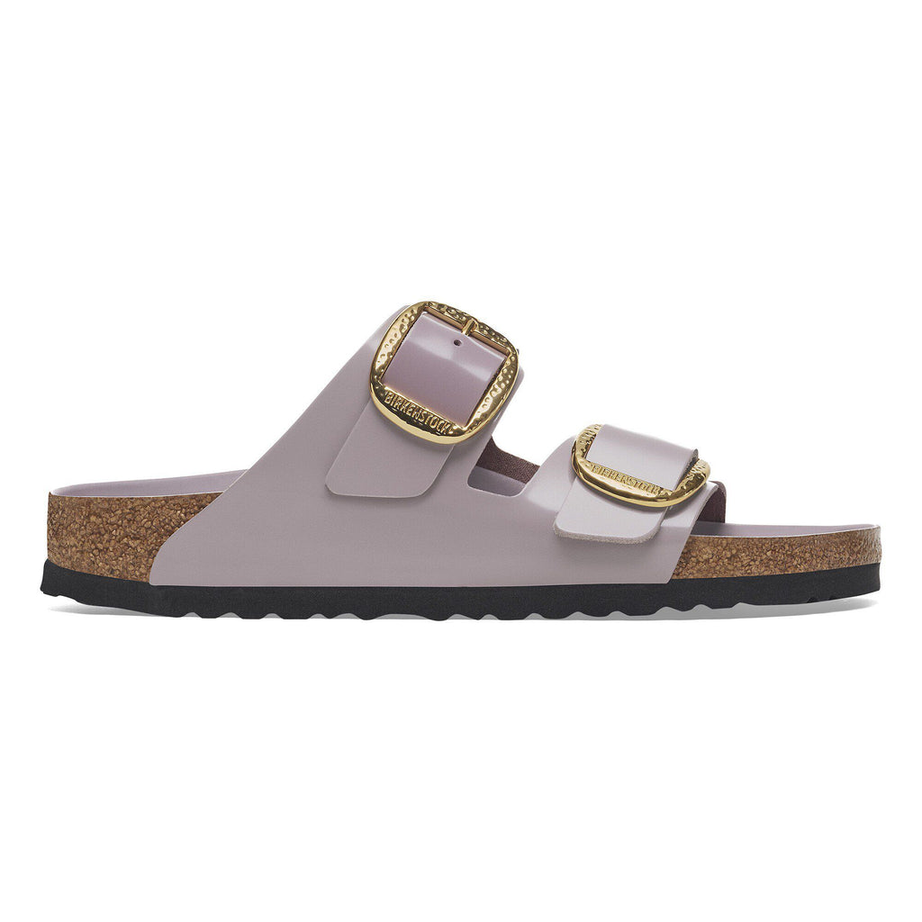 Arizona Hammered Big Buckle Natural Leather Patent High-Shine Faded Purple
