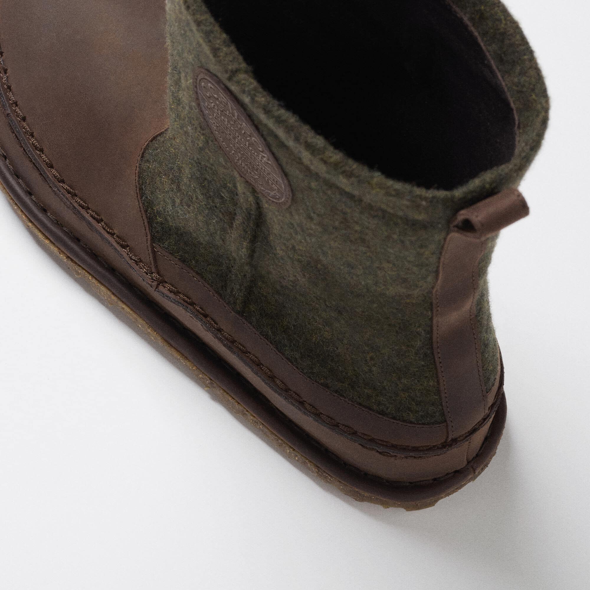 FILSON Lahti Natural Leather-Felt Forest Green / Roast