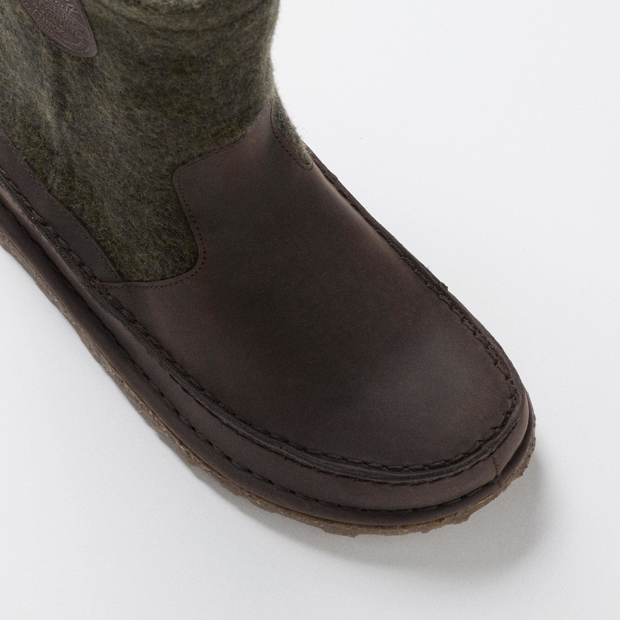 FILSON Lahti Natural Leather-Felt Forest Green / Roast