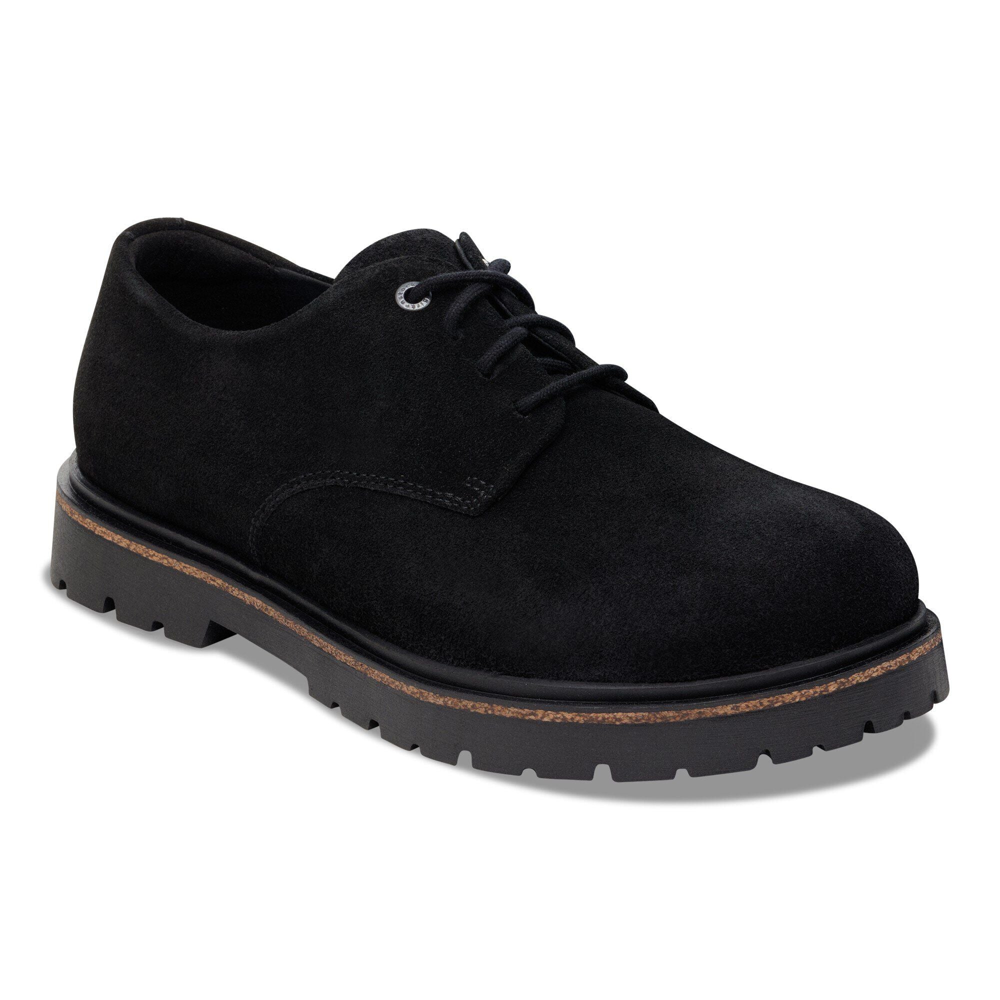 Highwood Lace Low Suede Leather Black