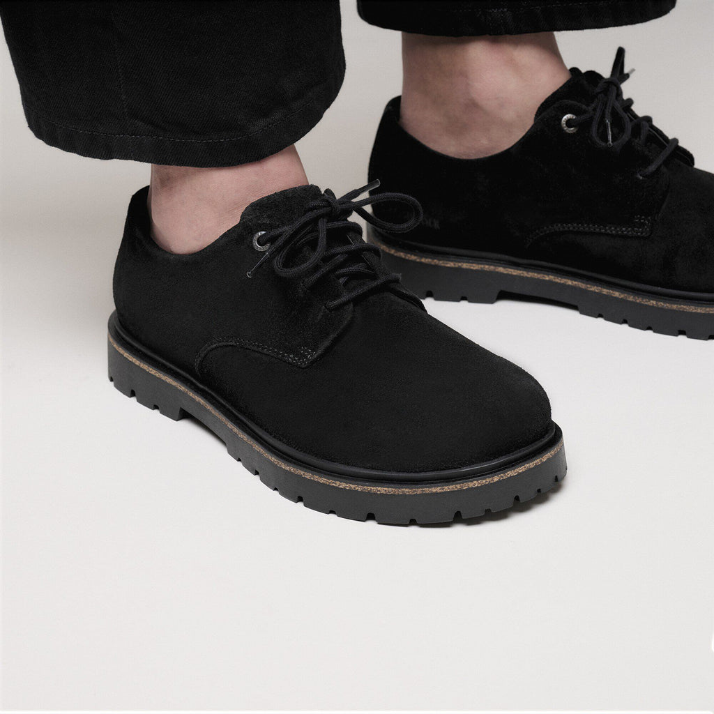 Highwood Lace Low Suede Leather Black